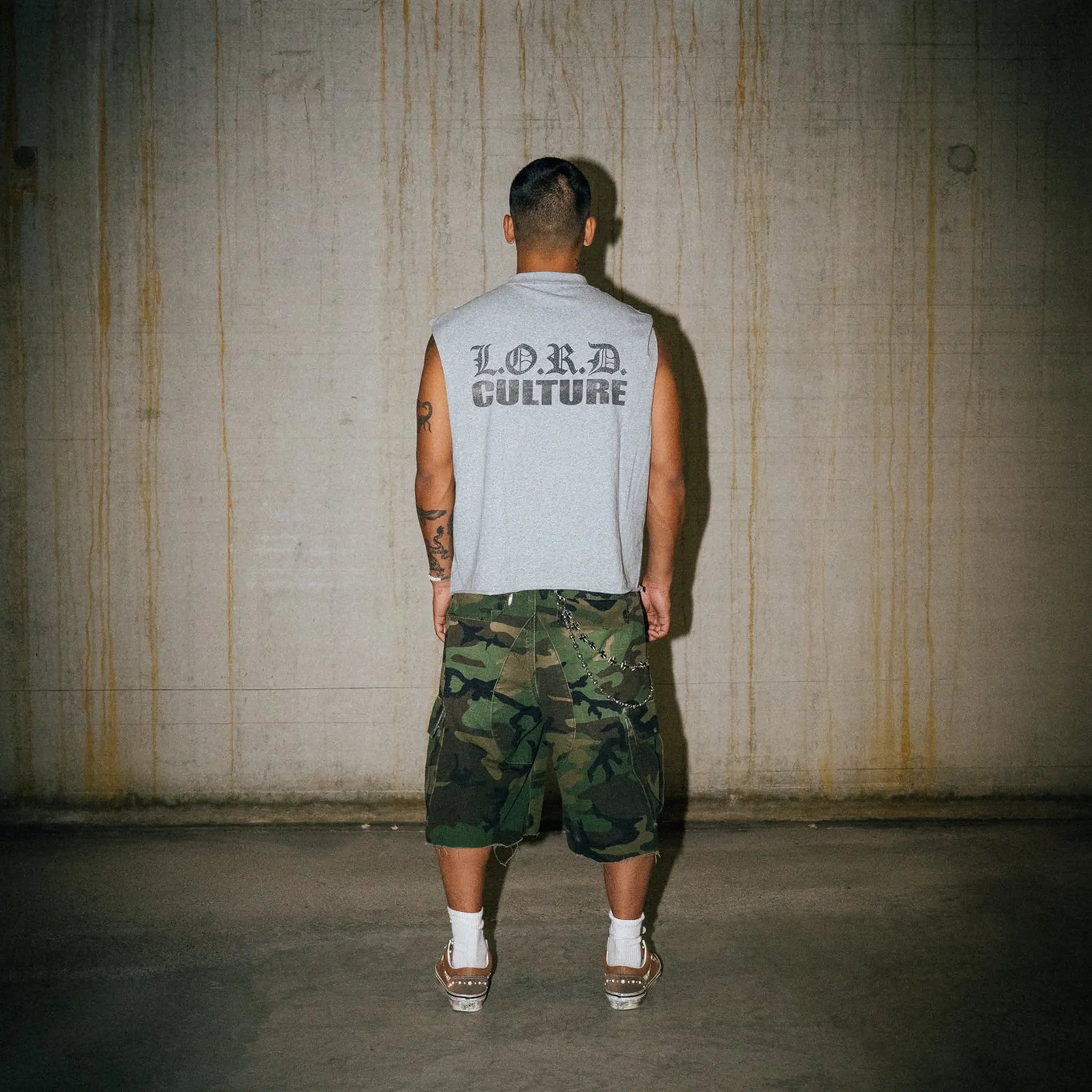 Back View of Lord Culture Sons Of Liberty Grey Vest