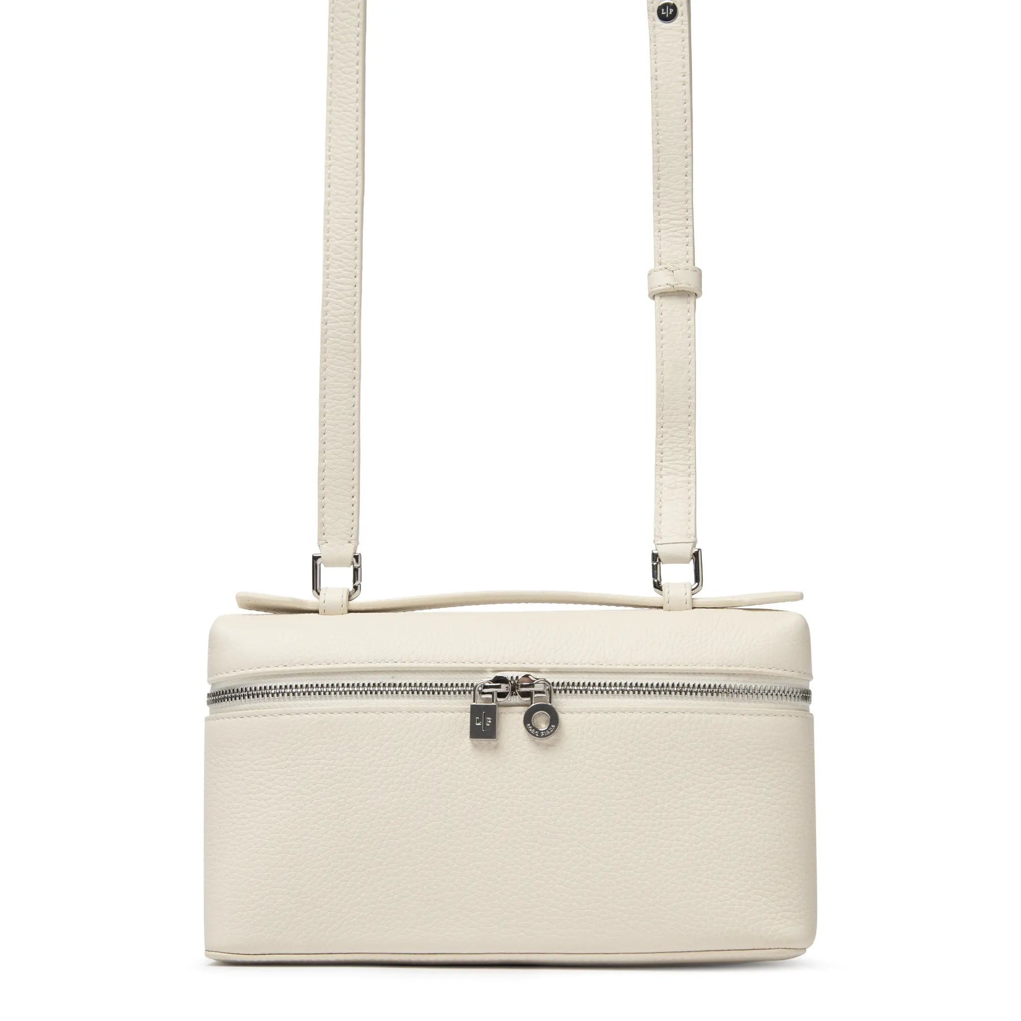 Front View of Loro Piana Extra Pocket L19 Light Beige Shoulder Bag
