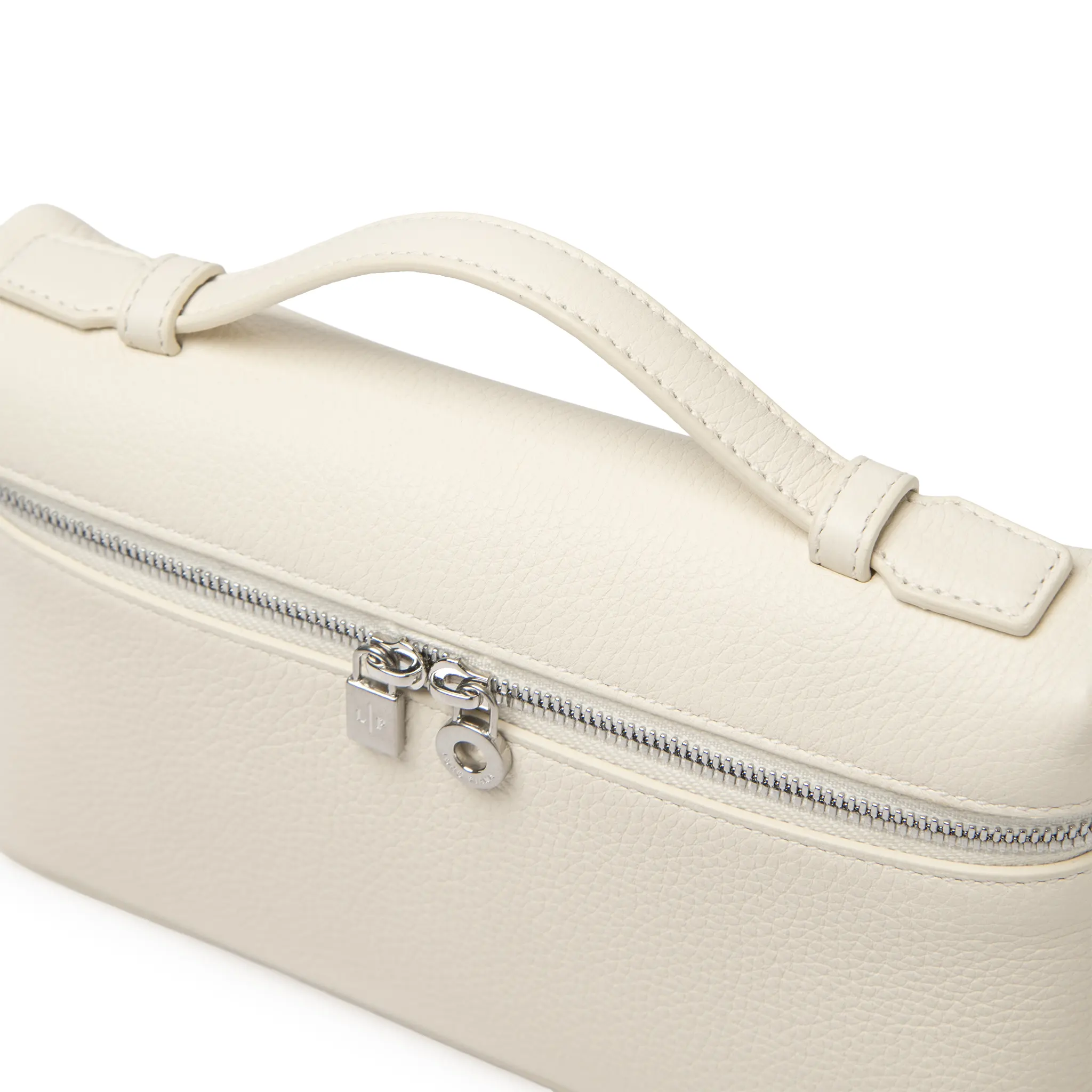 Front Upper View of Loro Piana Extra Pocket L19 Light Beige Shoulder Bag
