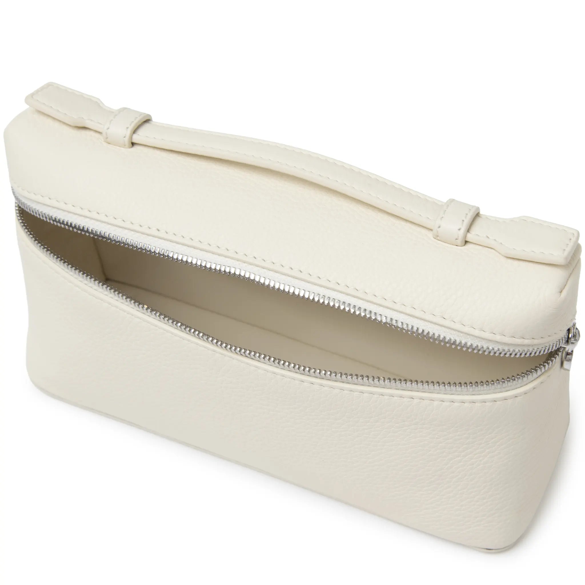 Zip View of Loro Piana Extra Pocket L19 Light Beige Shoulder Bag