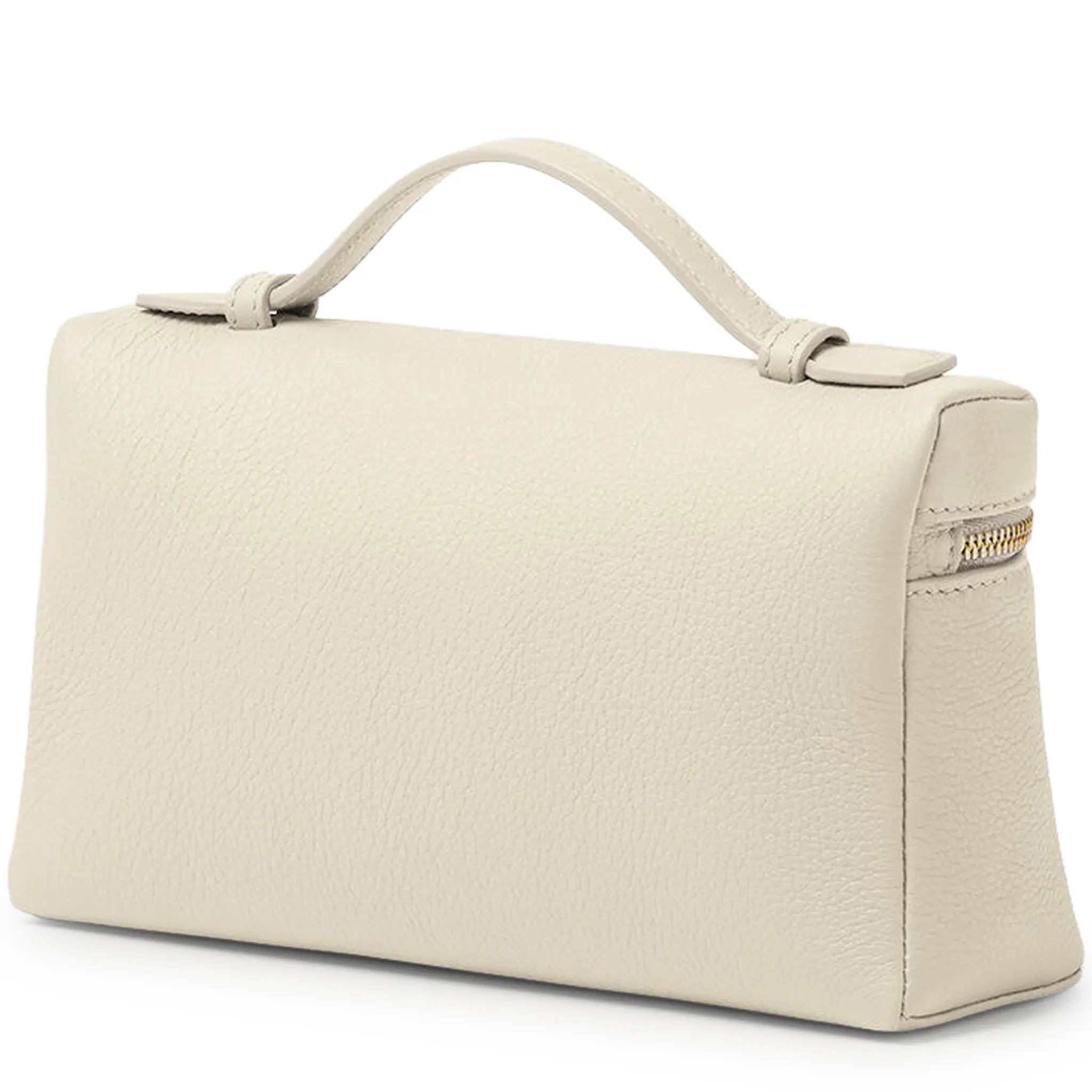 Back Side View of Loro Piana Extra Pocket L19 Whisper White Sun Gold Shoulder Bag