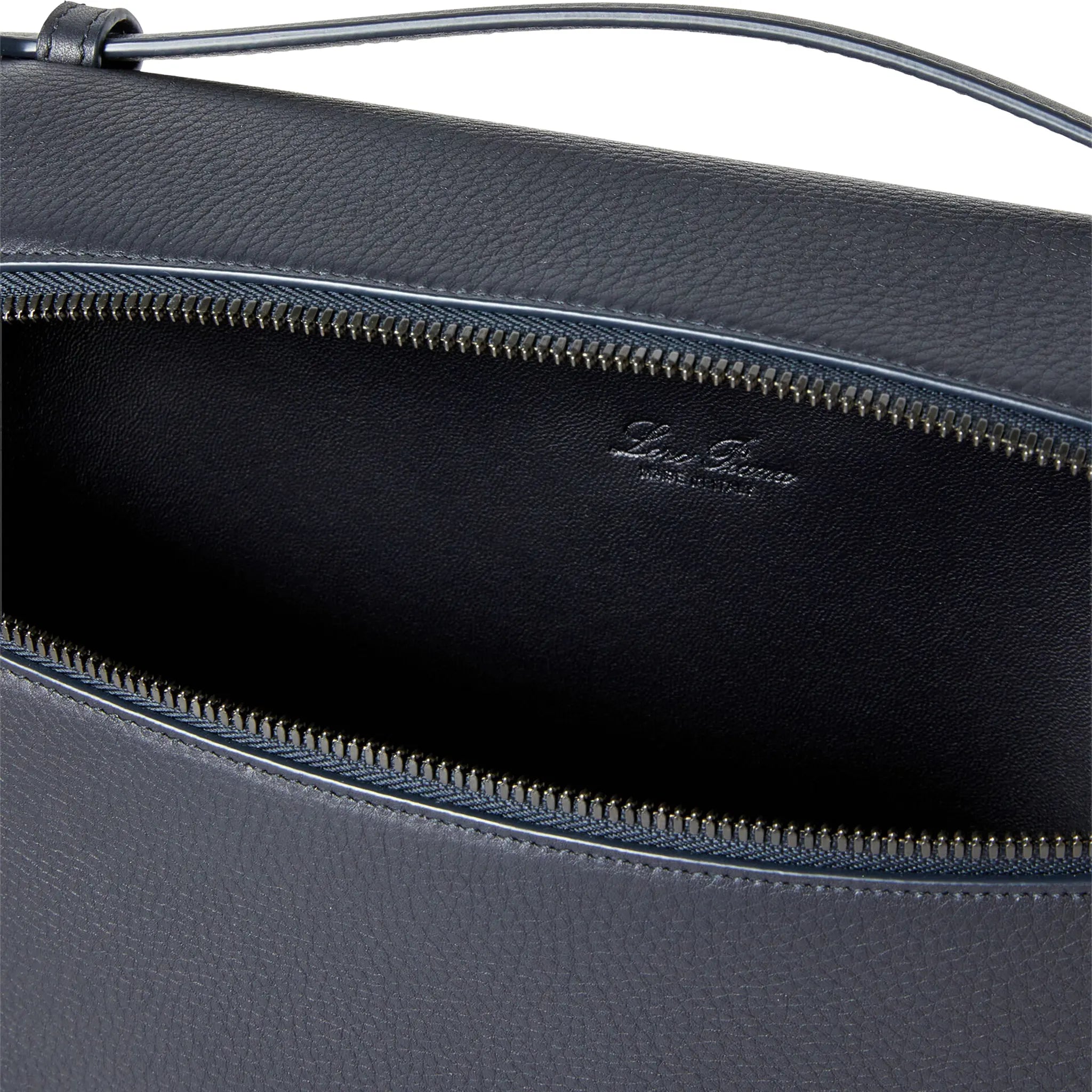 Detailed View of Loro Piana Extra Pouch L29 Calfskin Blue Navy Onyx FAN9085_W1BI
