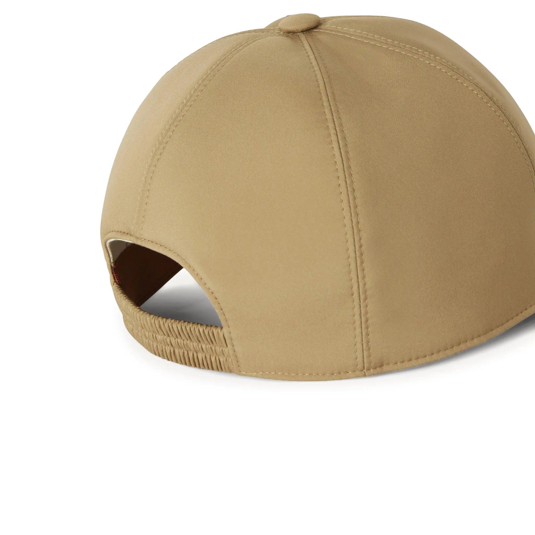 Back Side View of Loro Piana Microfibre Storm System Light Woodsmoke Ivory Baseball Cap FAP9958_B3FE