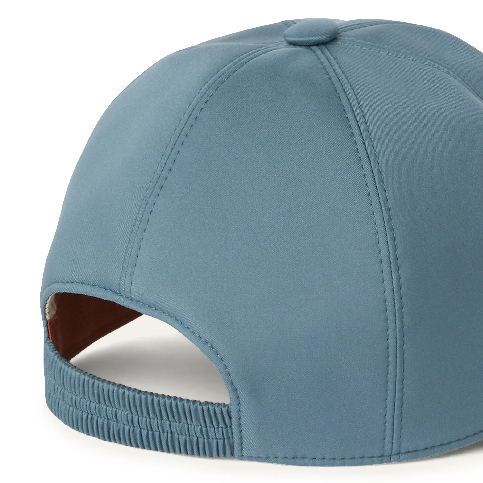 Back detail view of Loro Piana Microfibre Storm System Seaweed Ivory Baseball Cap