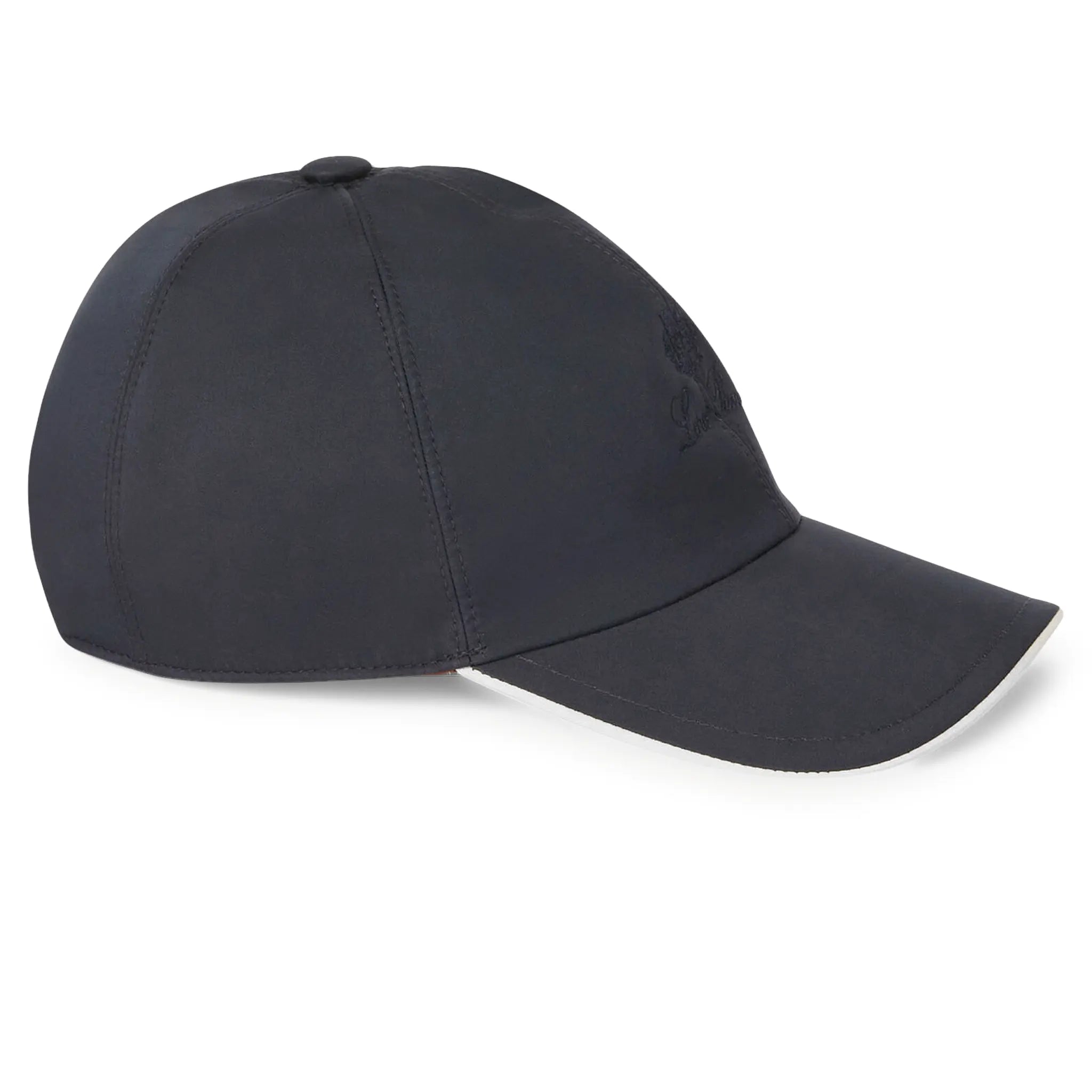 Front Side Loro Piana Microfibre Storm System Tonal Navy Blue Baseball Cap