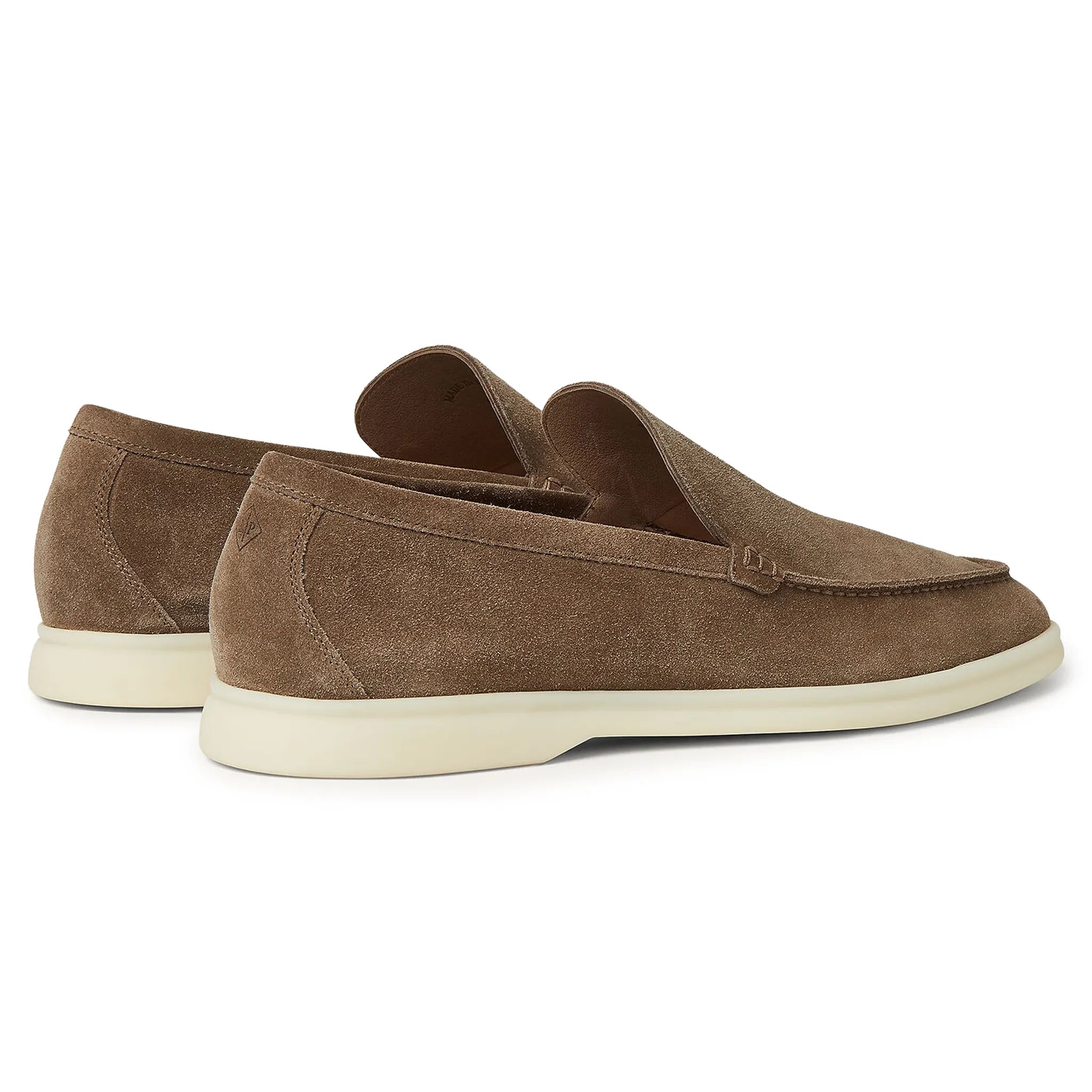 Back Side View of Loro Piana Summer Walk Suede Canteen Loafers FAE8124_M0XI