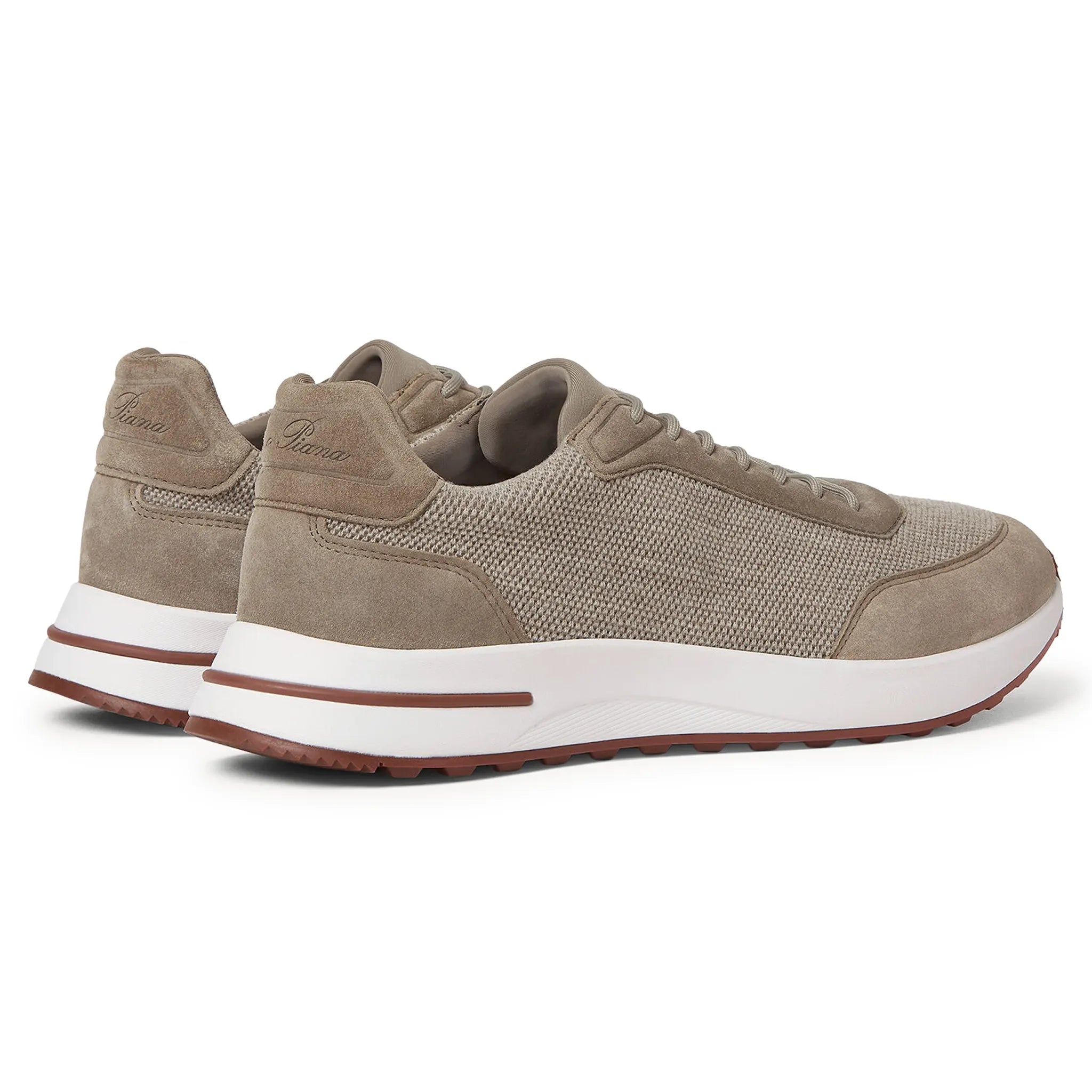 Back Side View of Loro Piana Week End Walk Pecora Nera Wheat Stitch Sneaker FAQ3270_D0RR