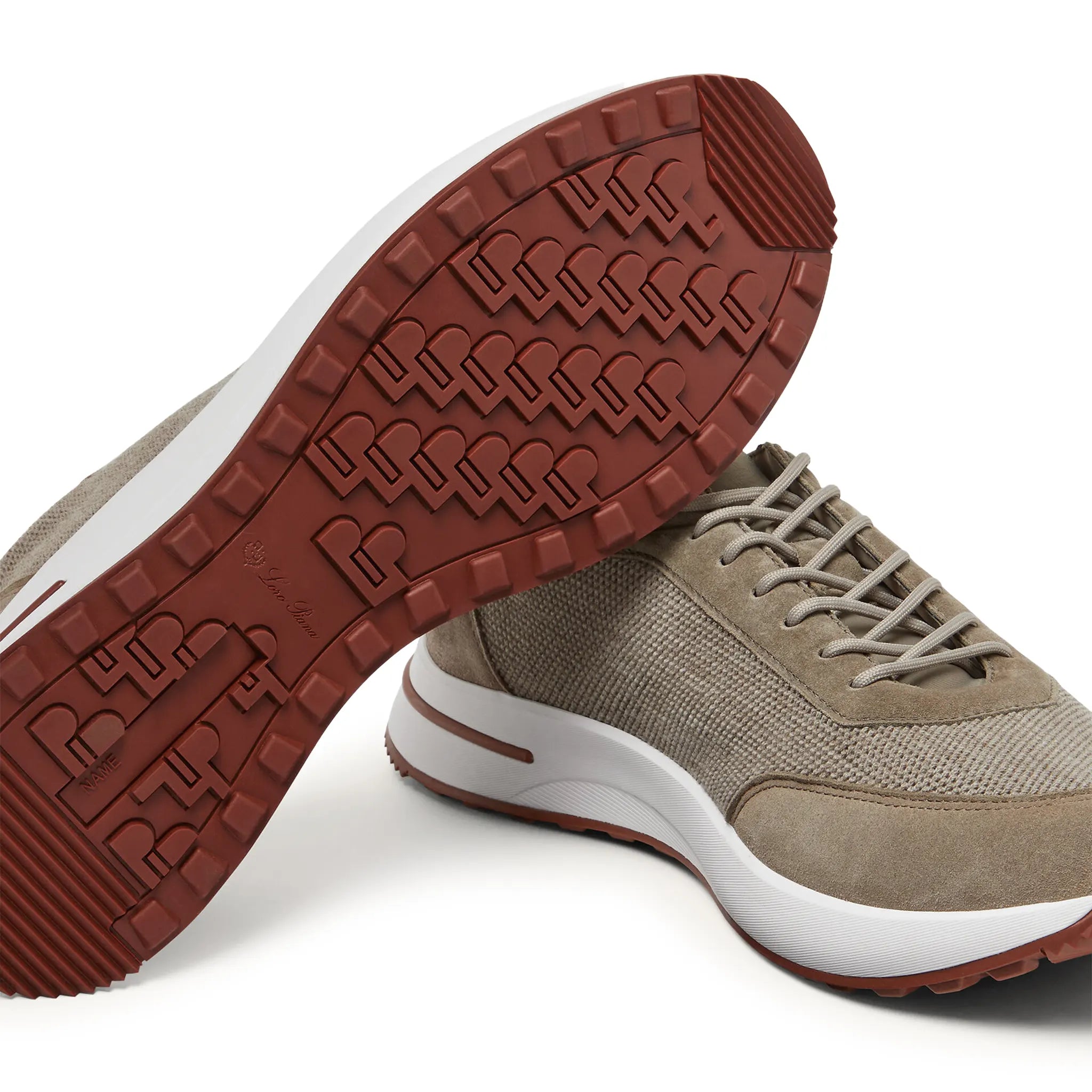 Sole Side View of Loro Piana Week End Walk Pecora Nera Wheat Stitch Sneaker FAQ3270_D0RR