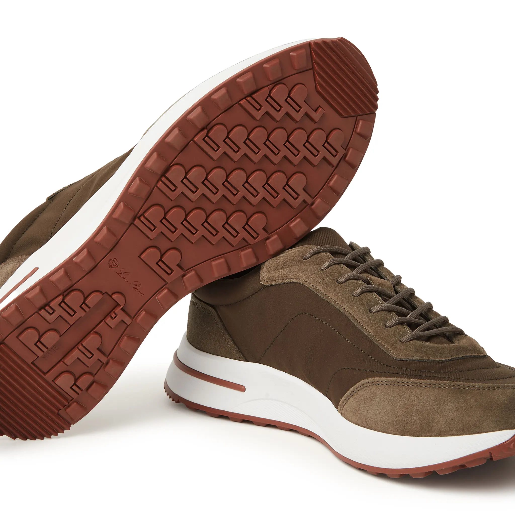 Sole Side View Of Loro Piana Week End Walk Sequoia Sneaker FAP9780_H687