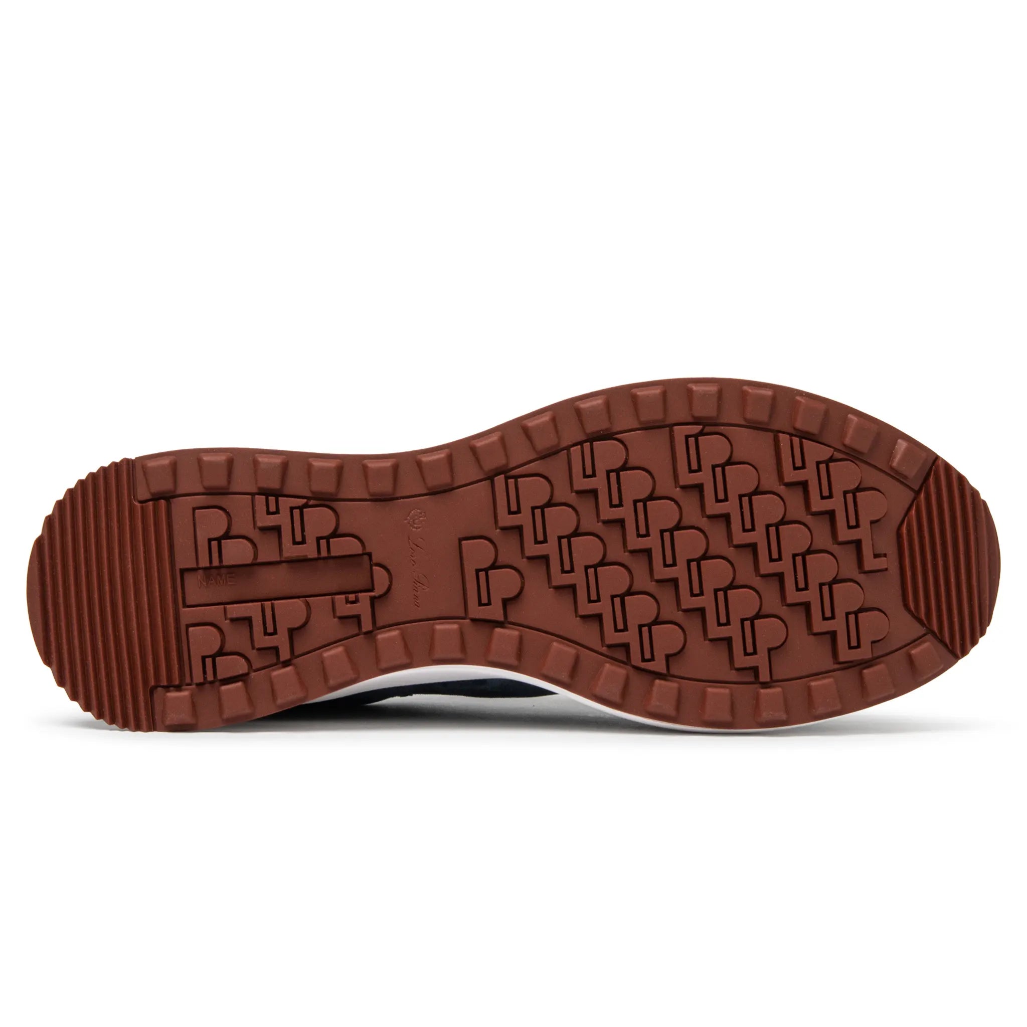 Sole View of Loro Piana Weekend Walk White Oak Sneaker FSM0216_A0V4