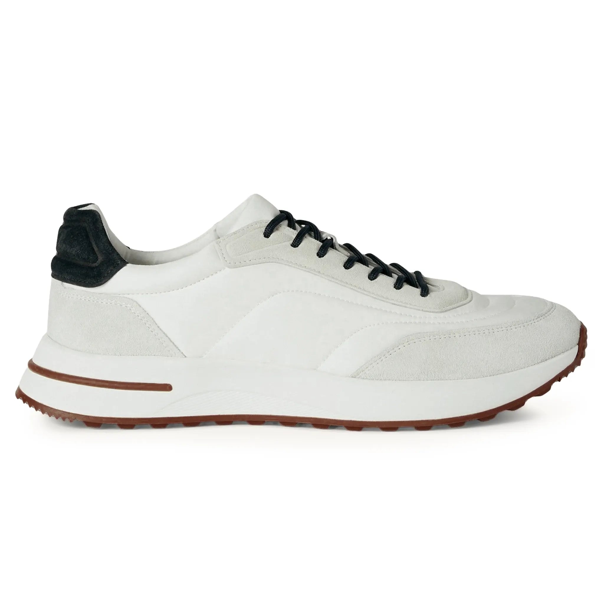 Side View of Loro Piana Week End Walk White Sneaker FAP9780_1000