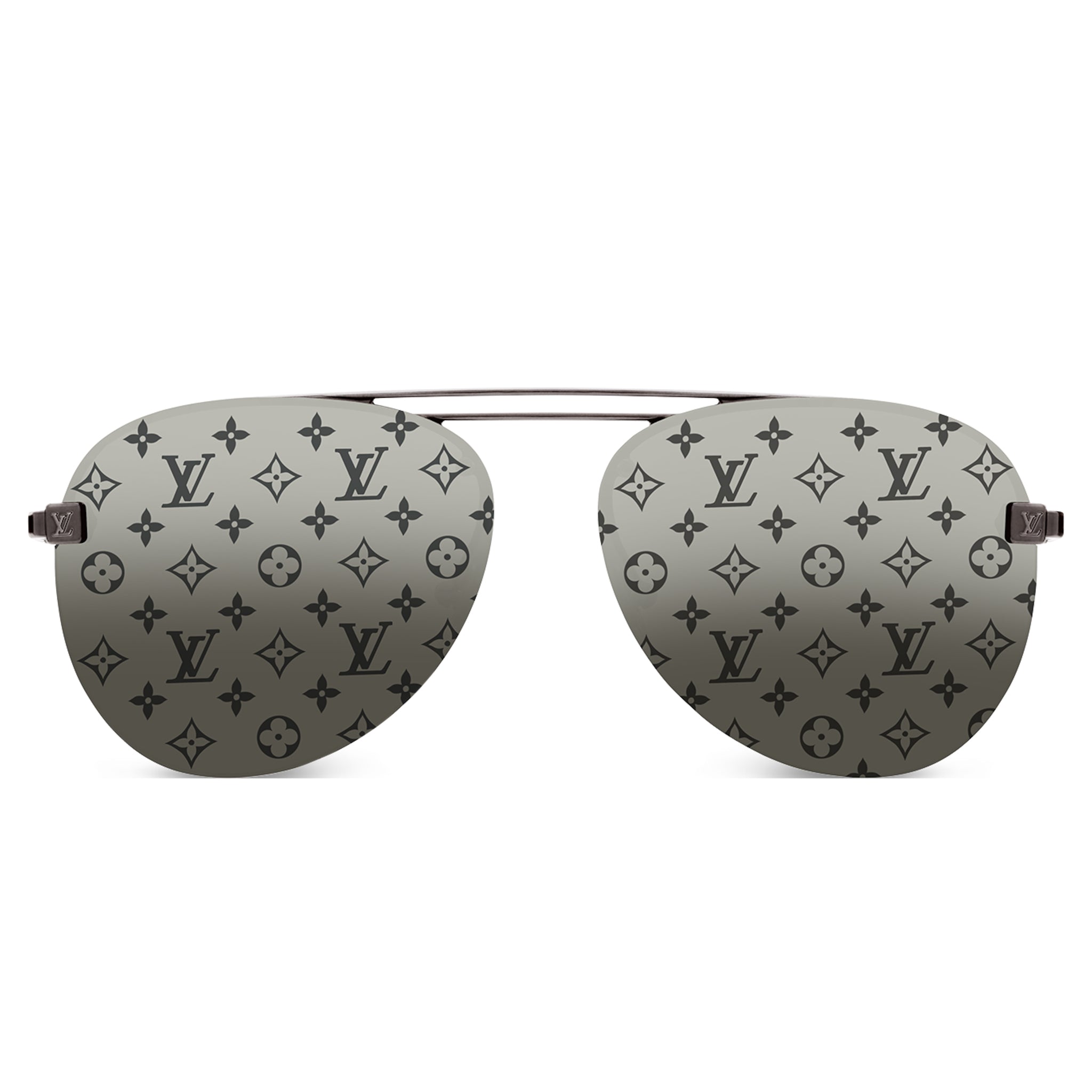 Front view of Louis Vuitton Clockwise Monogram Dark Gun Sunglasses I20961A00004M2876999