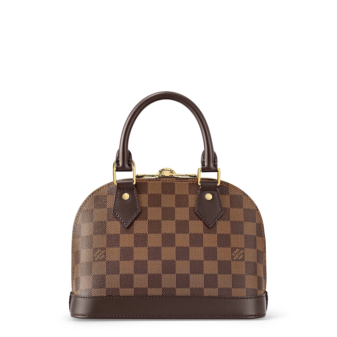 Back view of Louis Vuitton Damier Ebene Canvas Alma BB Bag 006420