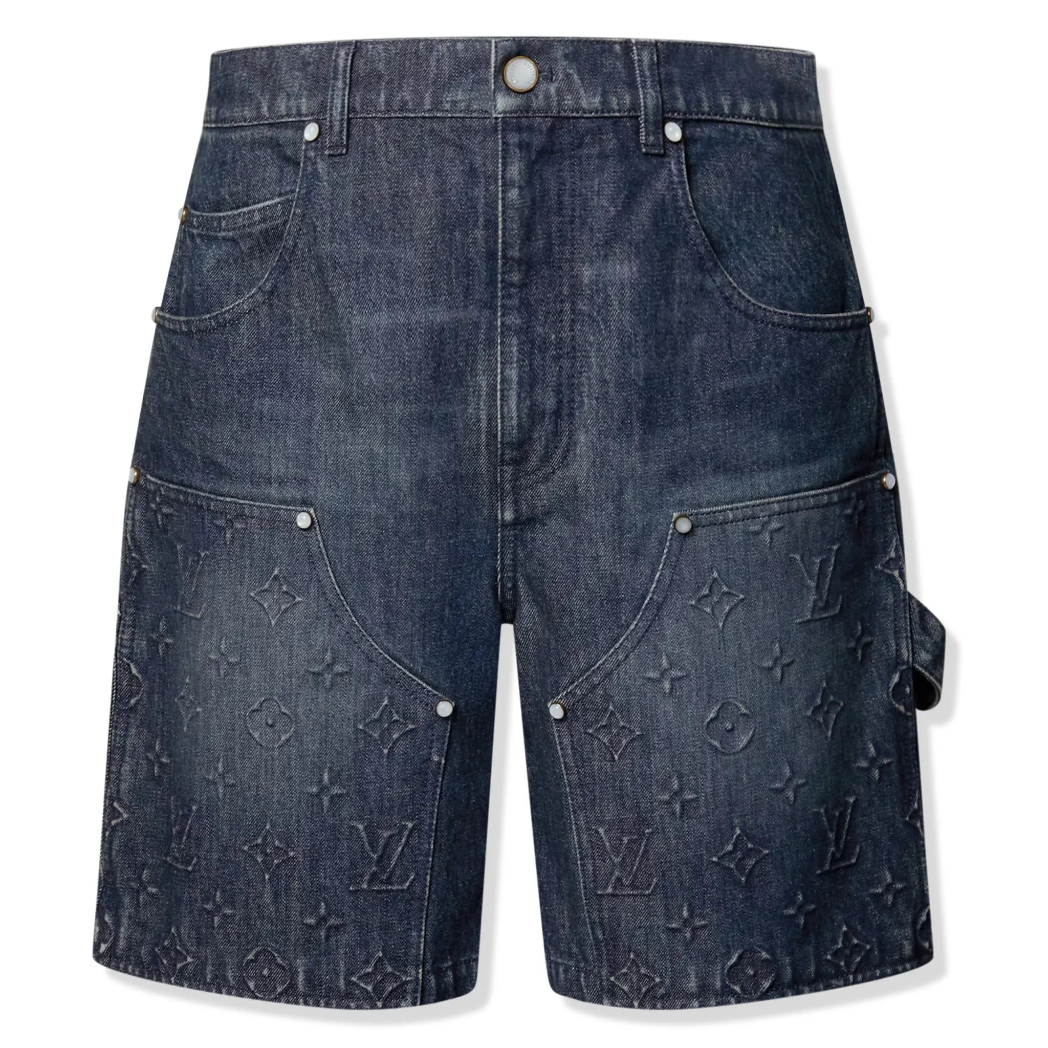 Front view of Louis Vuitton Denim Workwear Shorts