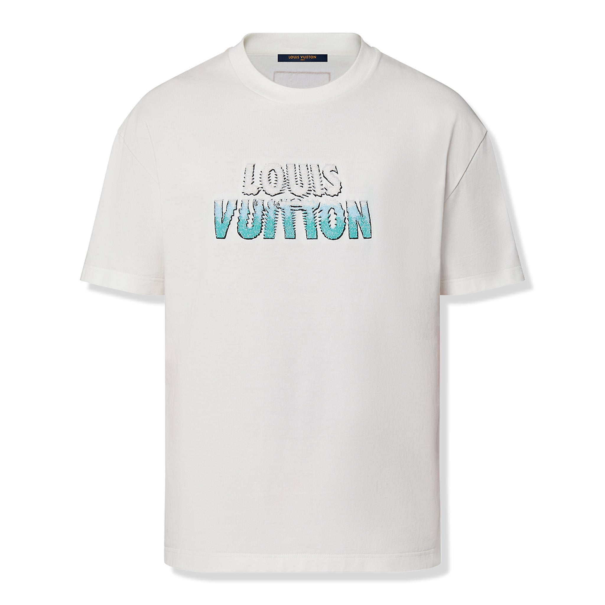 Louis Vuitton LV Spread Embroidery T-Shirt Milk White/Green