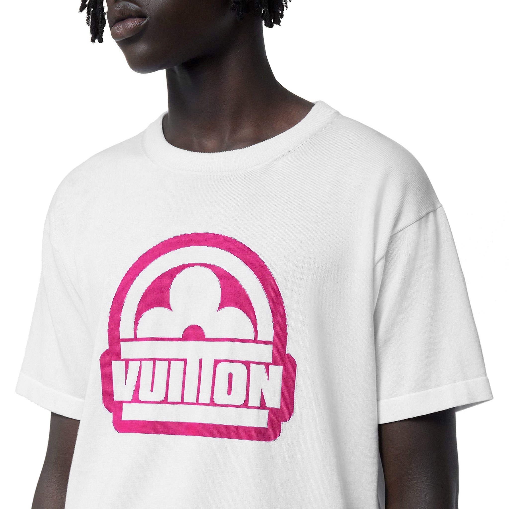 Image of Louis Vuitton Flower Cotton Short-Sleeved Crewneck White T Shirt