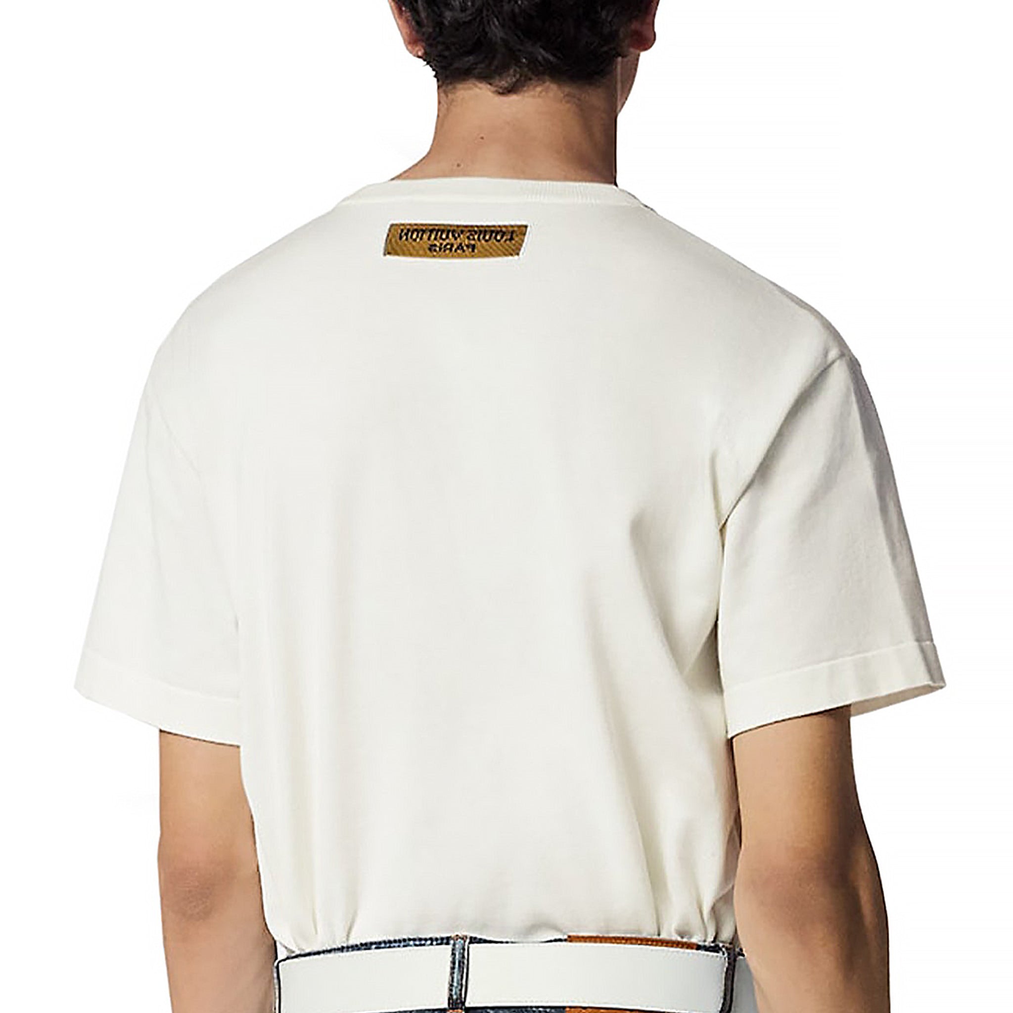Image of Louis Vuitton Hybrid Cotton Milk White T Shirt