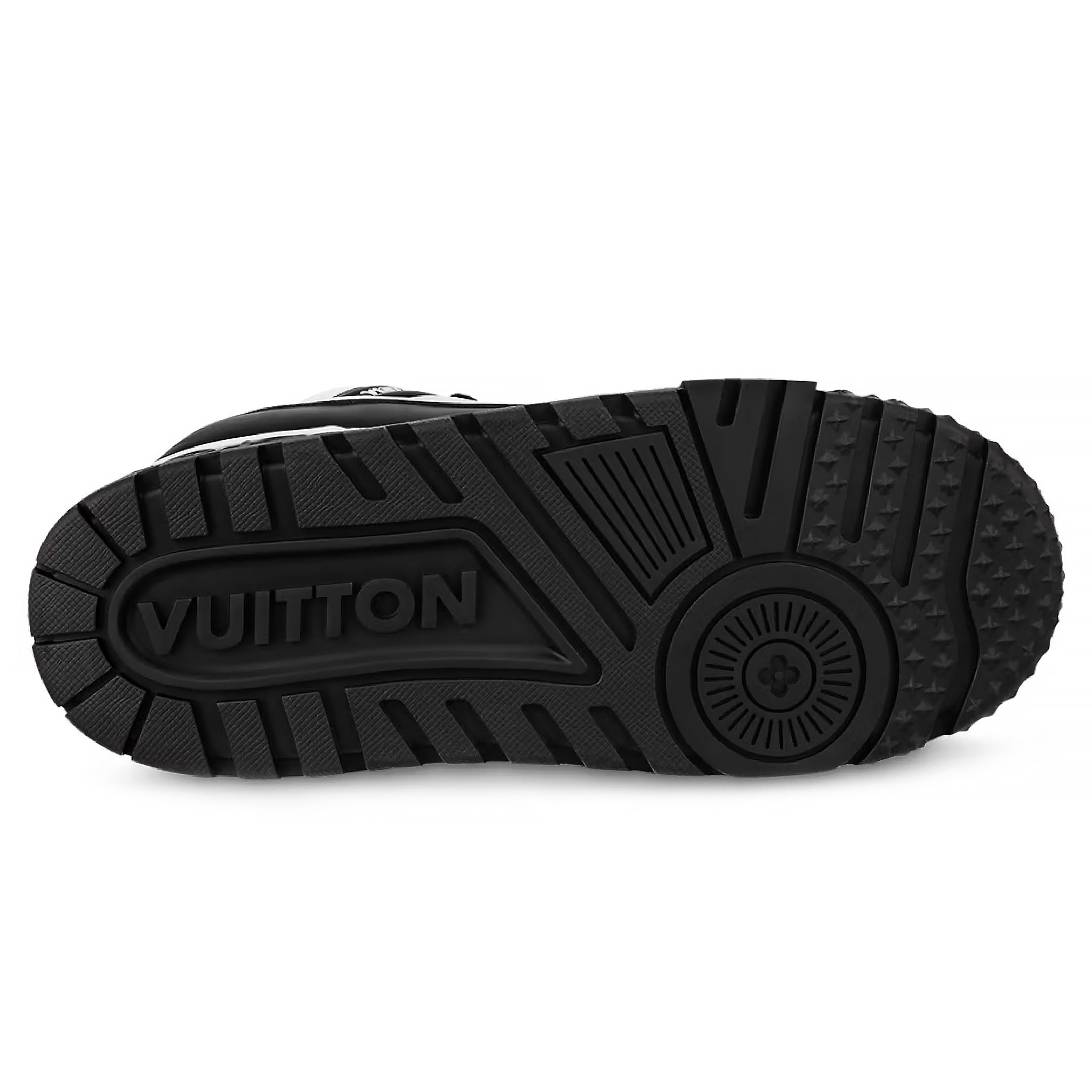 Sole view of Louis Vuitton LV Maxi Trainer Black Sneaker 1ABZQ6