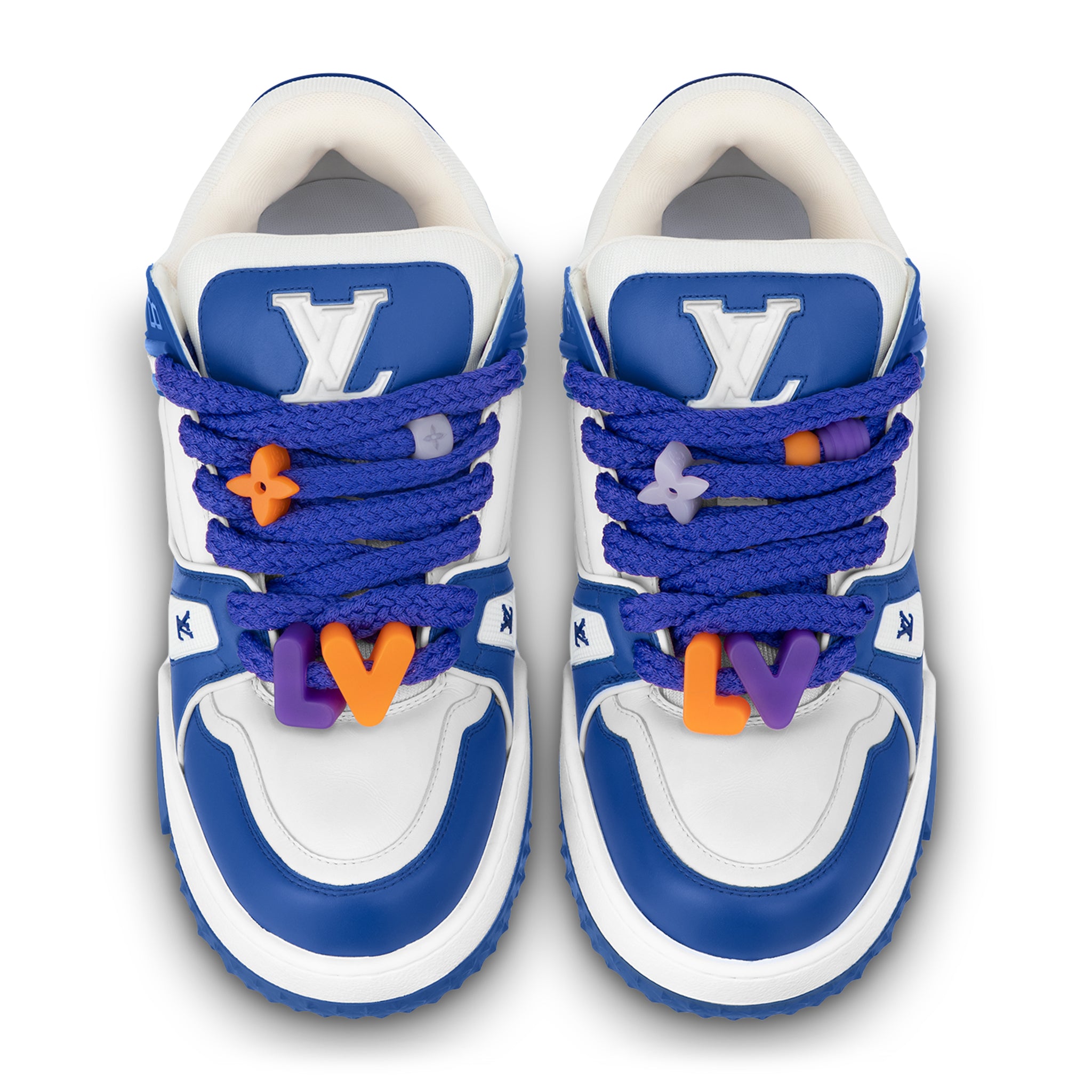 Top view of Louis Vuitton LV Maxi Trainer 1ABZPU Blue Sneaker