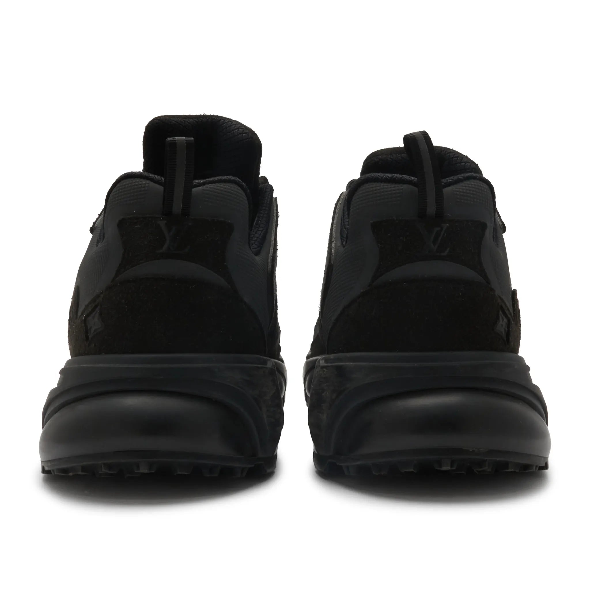 Back View of Preloved - Louis Vuitton LV Runner Tatic Black Grey Sneaker 1A9UNT