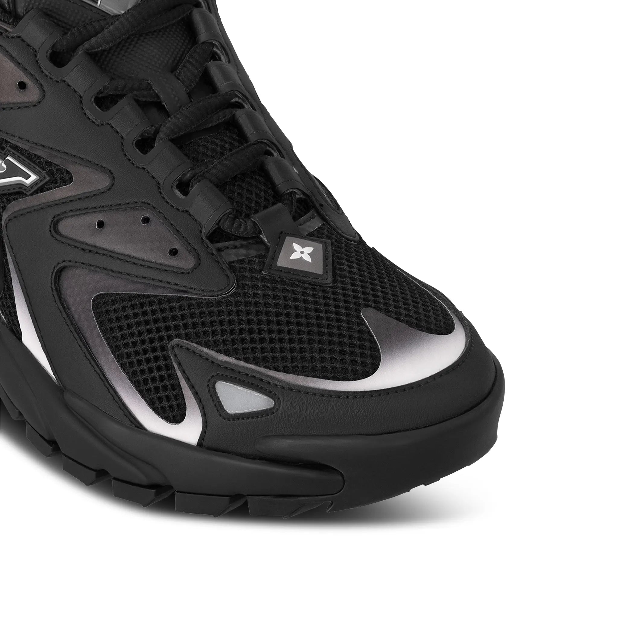 Detail view of Louis Vuitton LV Runner Tatic Black Sneaker 1ACG81