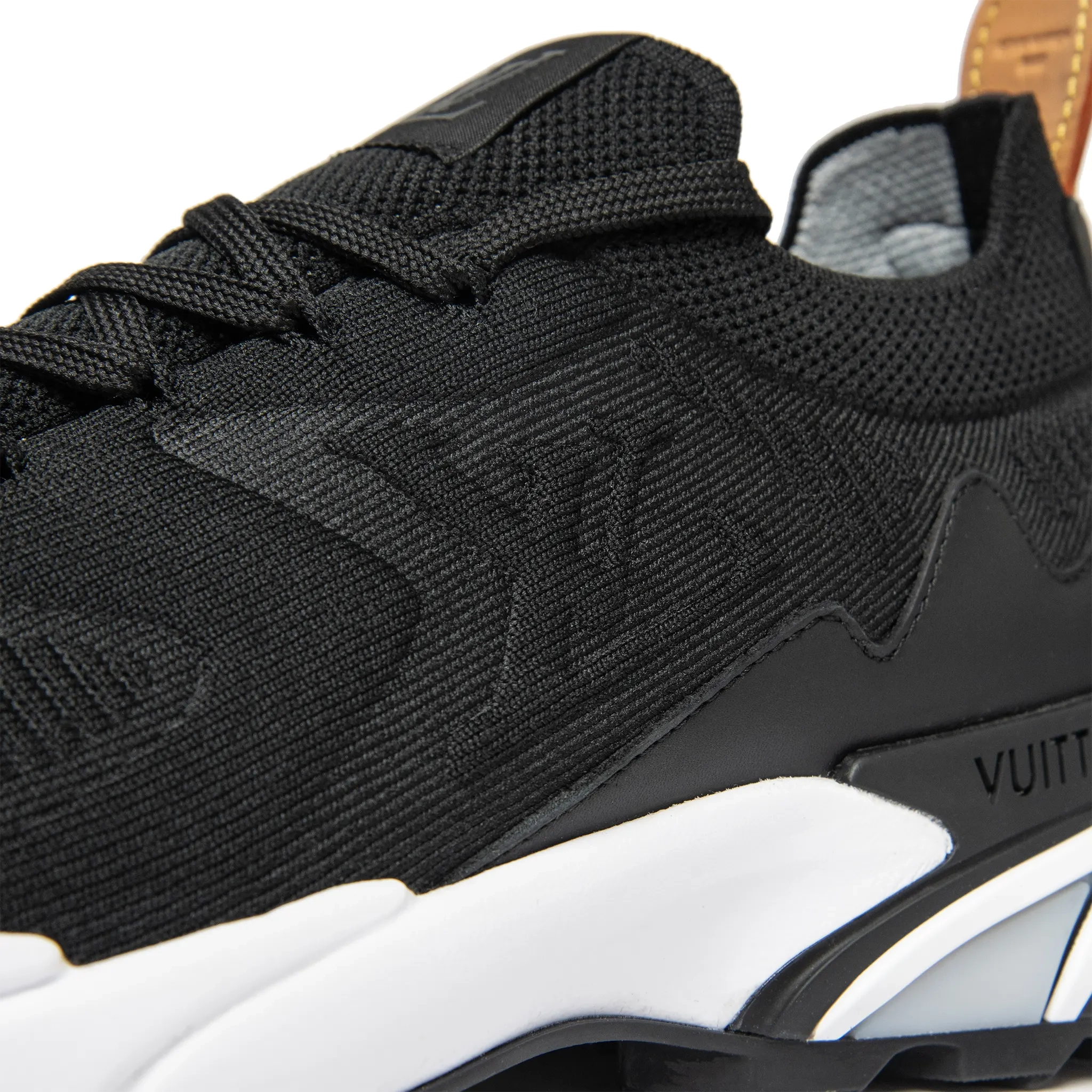 Detail View of Louis Vuitton LV Runner Tatic Black Sneaker