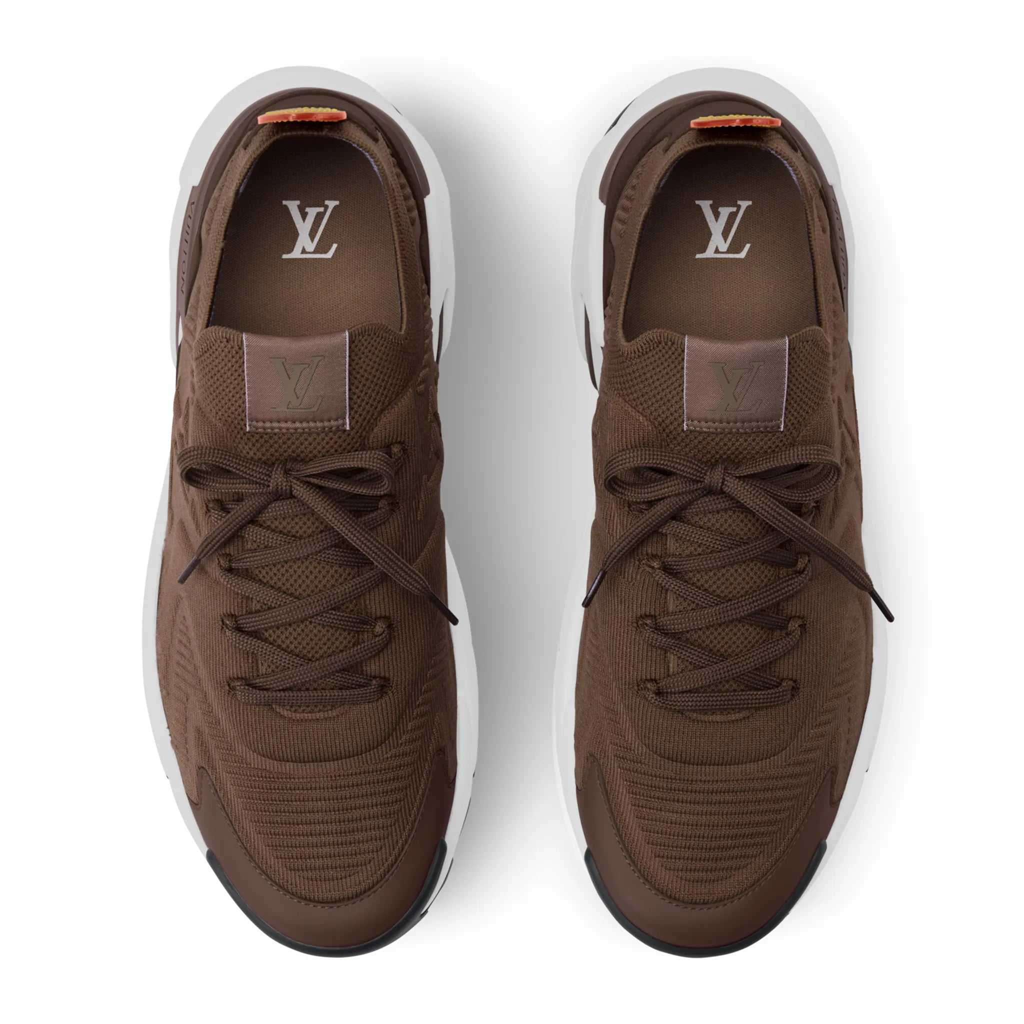 Upper View of Louis Vuitton LV Runner Tatic Brown Sneaker NVPROD6360116V