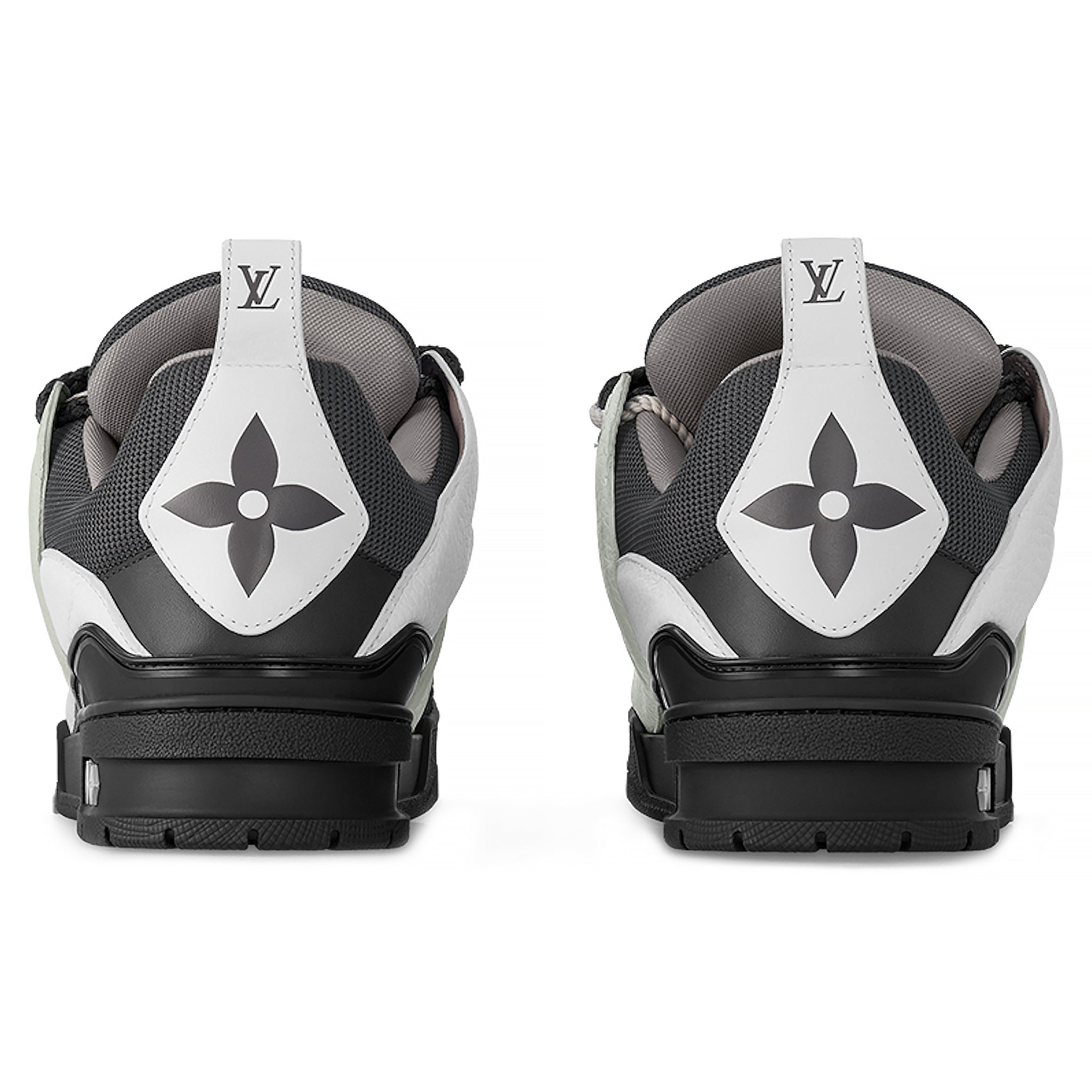 Back view of Palm Angels Hue Gothic Logo Black Sweatpants 1ABZ45