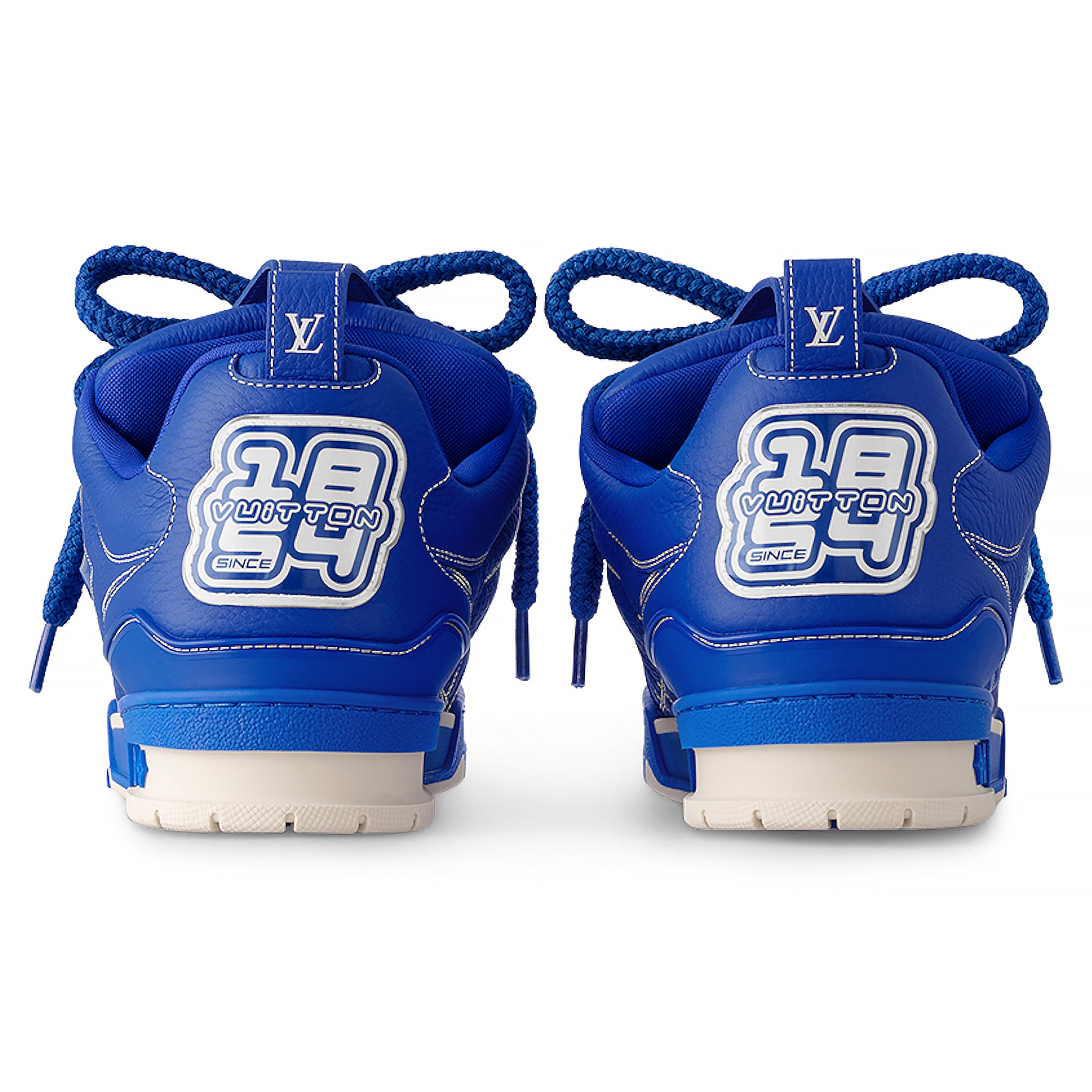 Back view of Louis Vuitton LV Skate Trainer Blue Sneaker 1ABZ6X