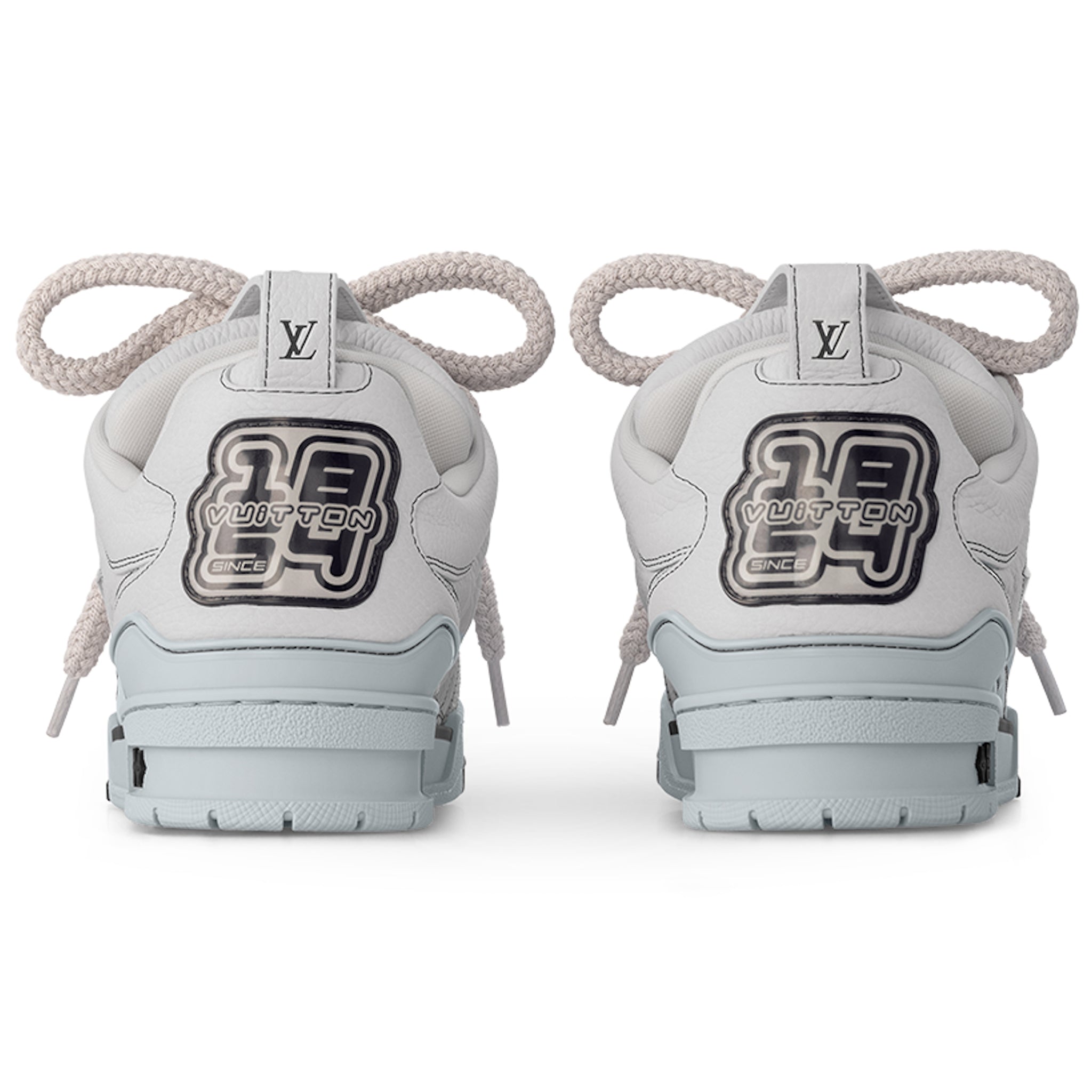 Back view of Louis Vuitton LV Skate Trainer Grey Sneaker 1ABZ5T