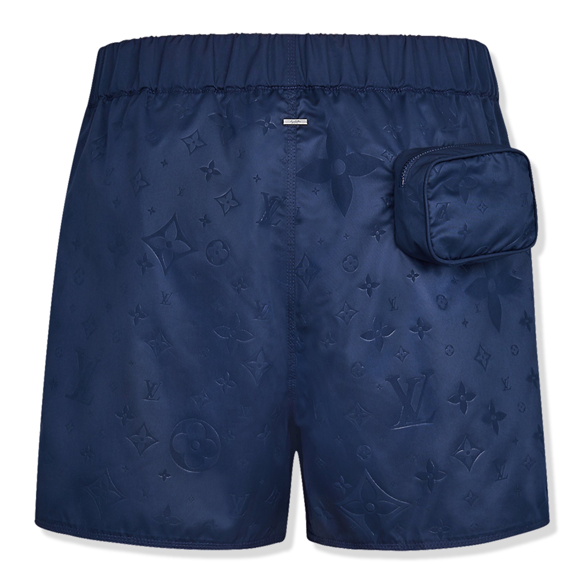 Image of Pre Owned - Louis Vuitton Monogram 3D Pocket Blue Board Shorts