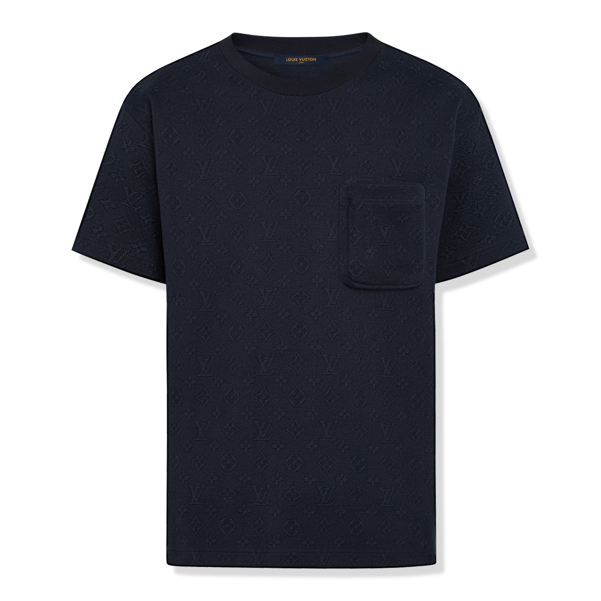 Louis Vuitton Monogram Signature 3D Pocket Cotton T Shirt Dark Blue - XL / Blue