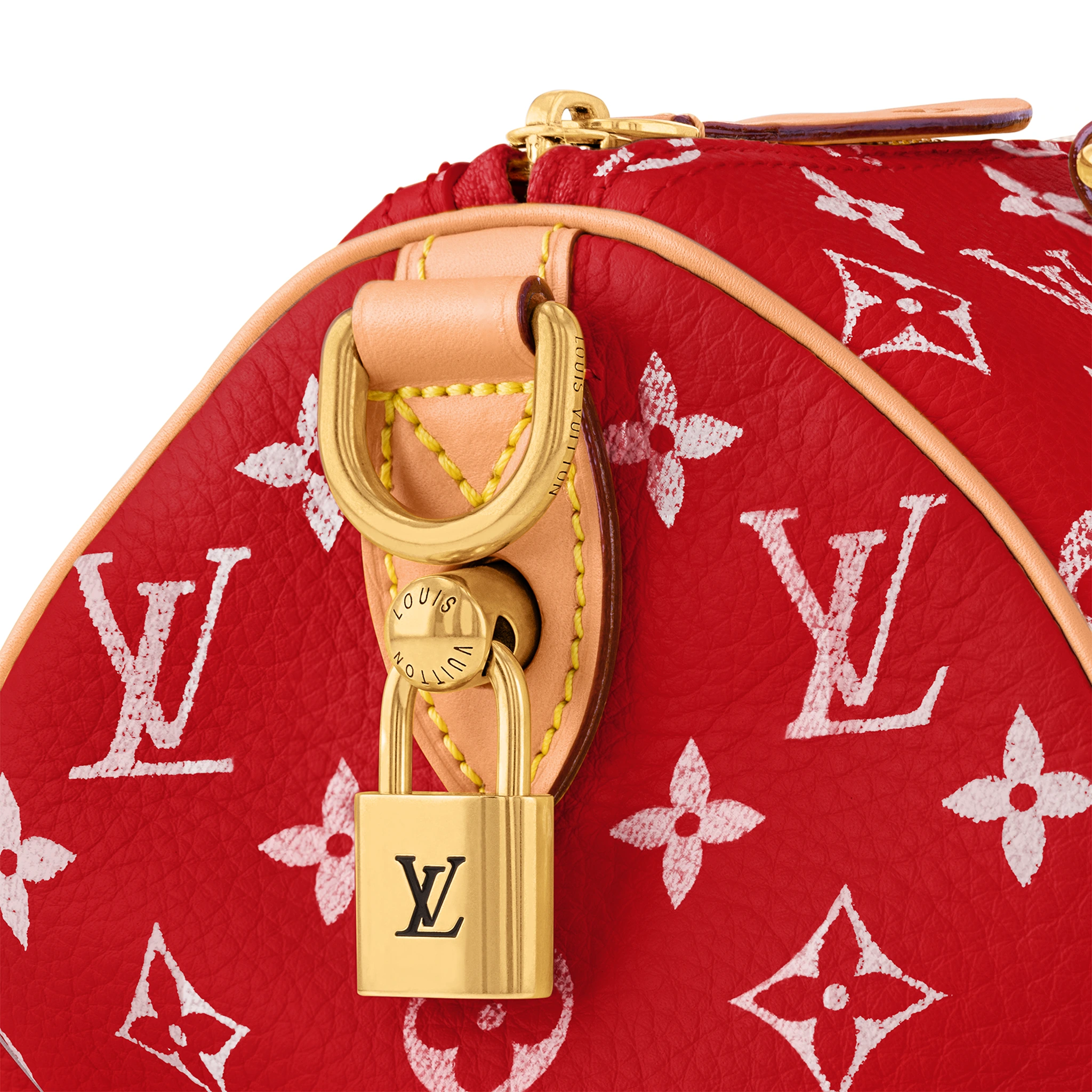 Detail view of Louis Vuitton Monogram Speedy P9 Red Bandoulière 25 NVPROD4900031V