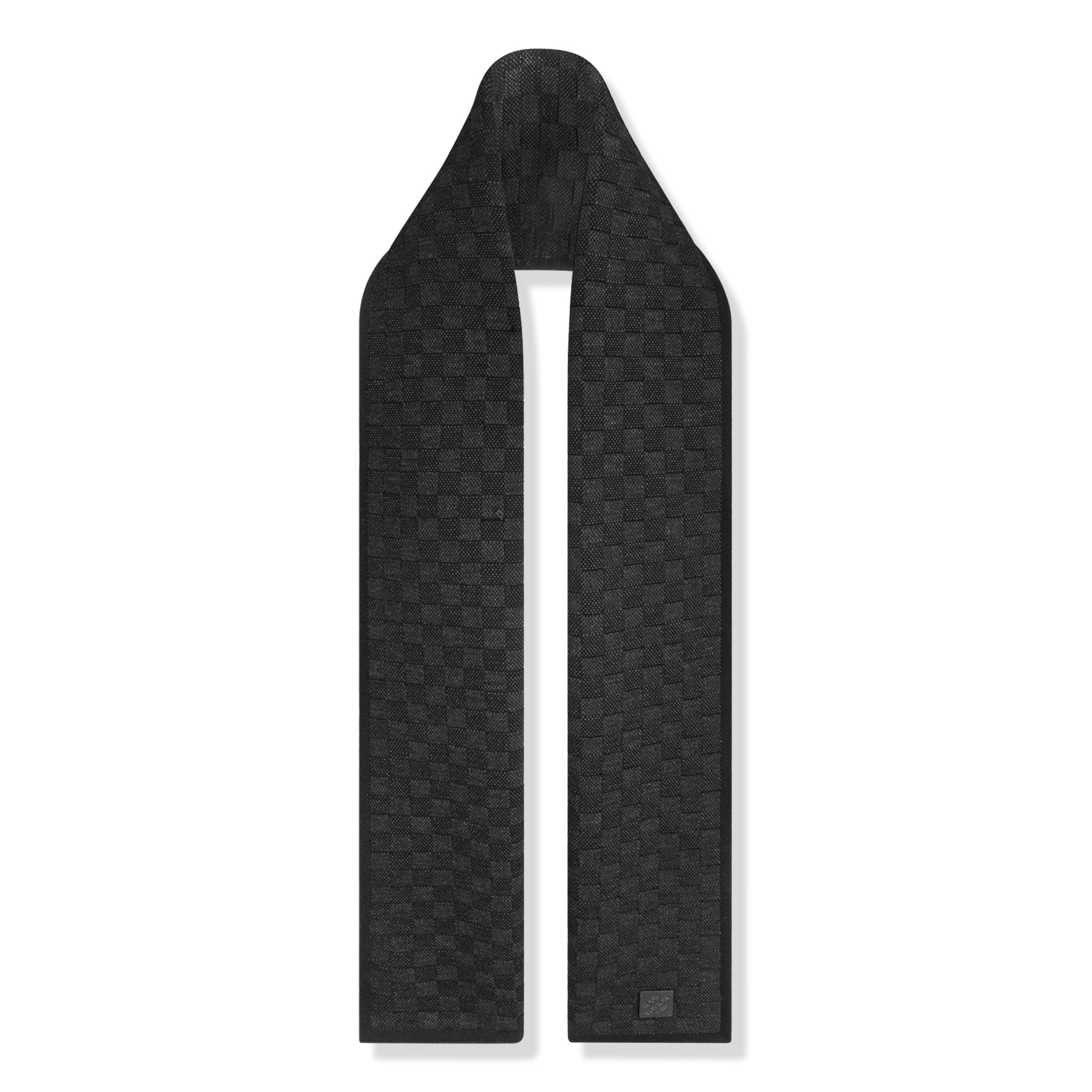 Front view of Louis Vuitton Néo Petit Damier Anthracite Beanie & Scarf NVPROD3920087V