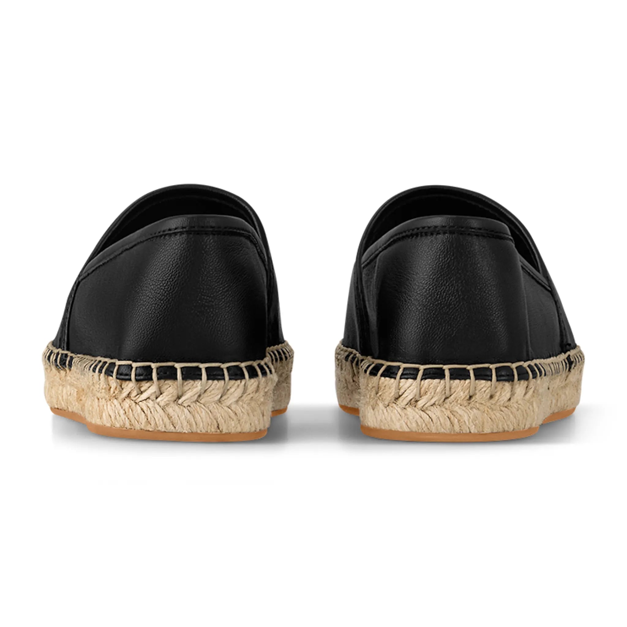 Back View of Louis Vuitton Starboard Leather Black Espadrilles 1ABVJO