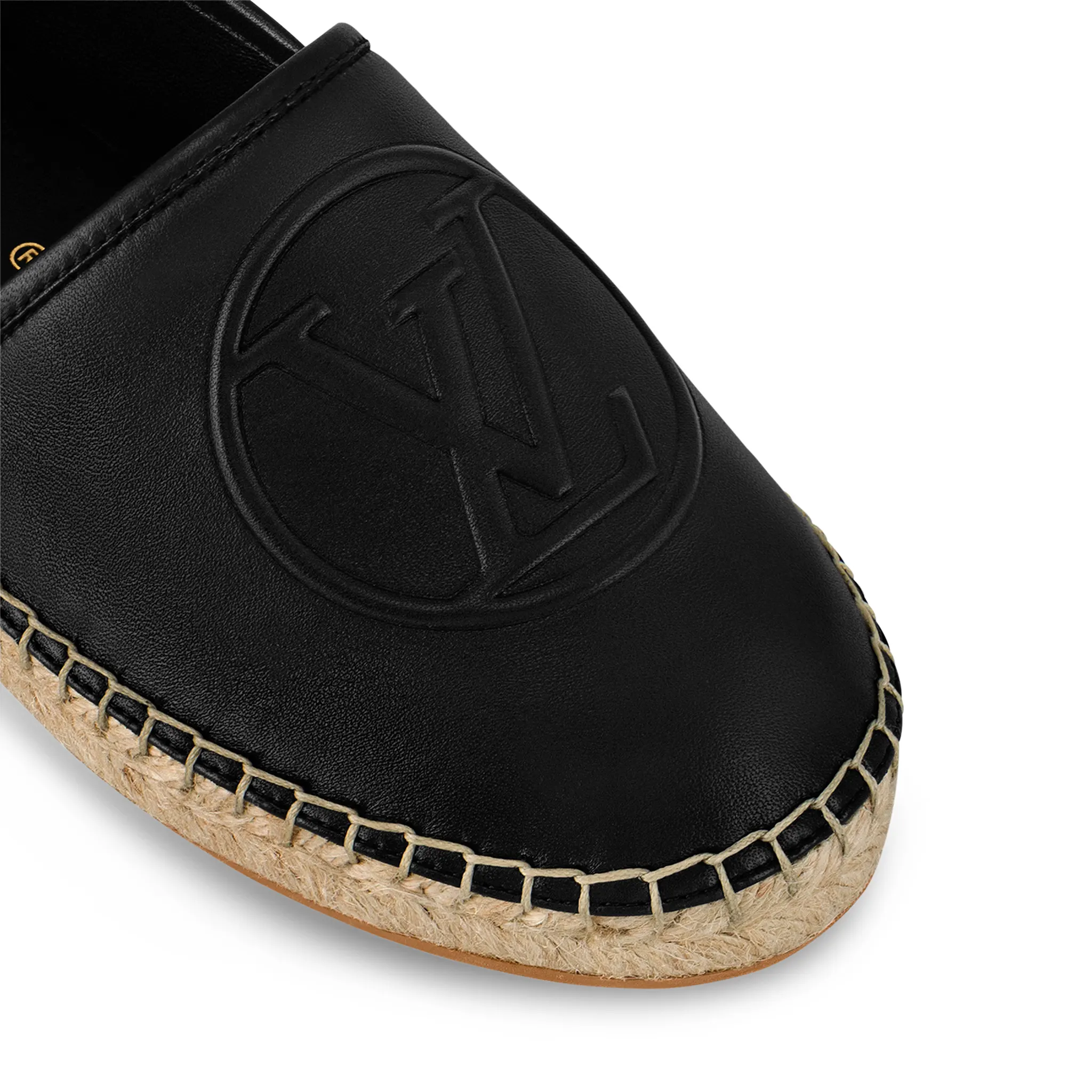Upper View of Louis Vuitton Starboard Leather Black Espadrilles 1ABVJO