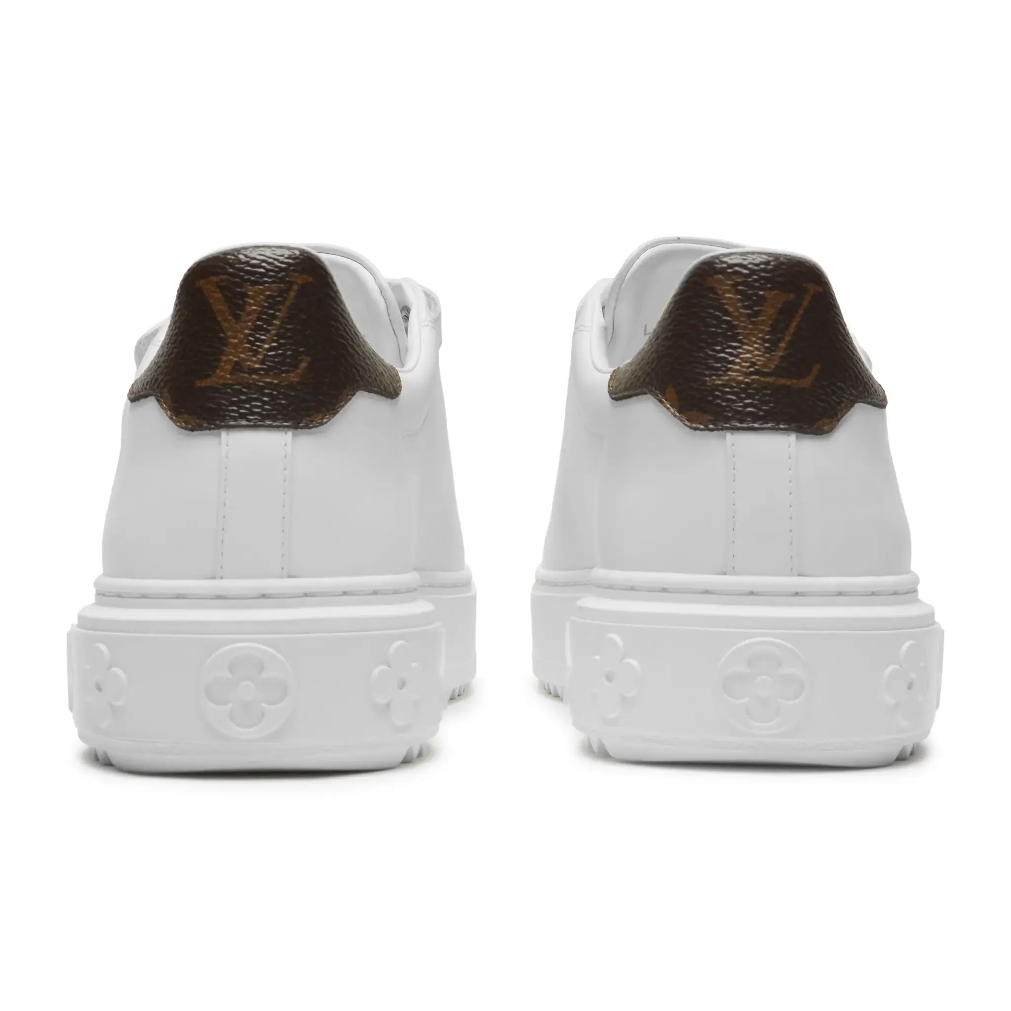 Back View of Louis Vuitton Time Out Strap White Sneaker 1AAP6F