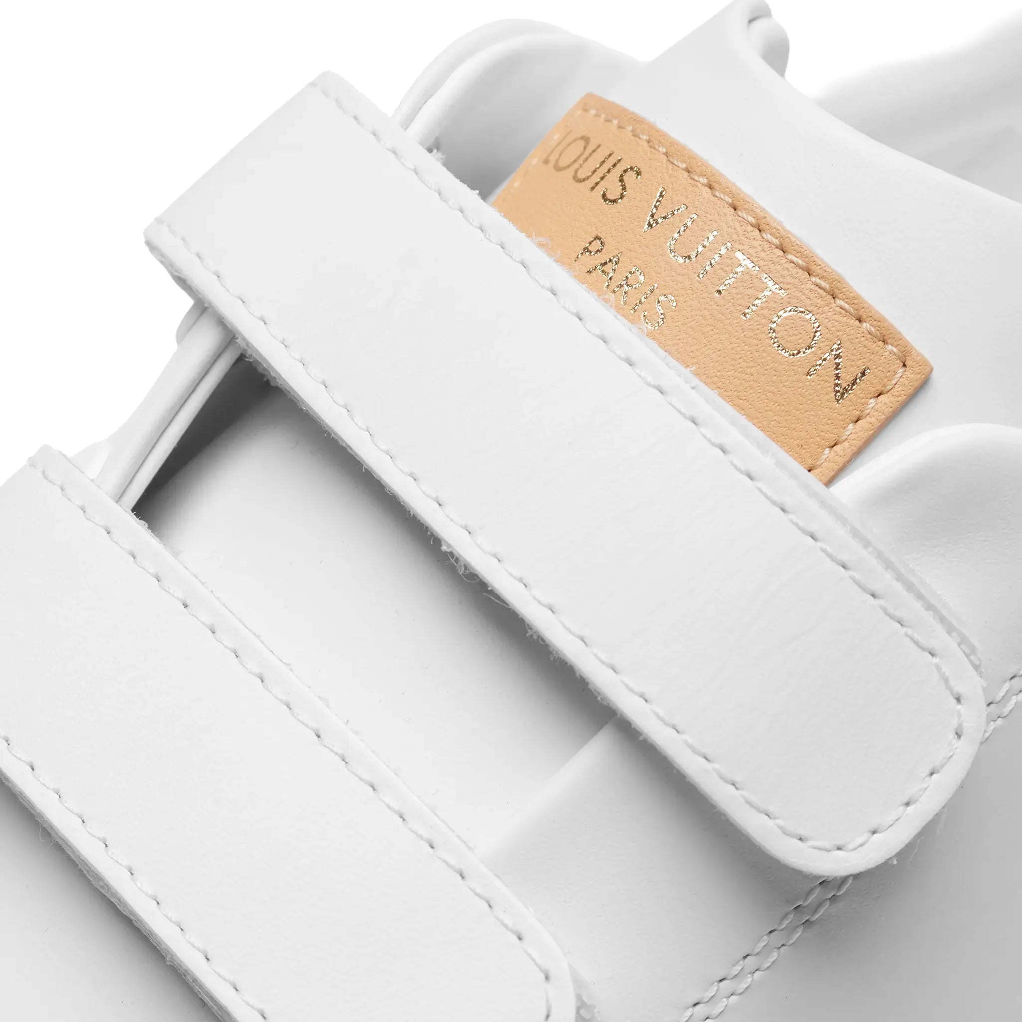Detailed View of Louis Vuitton Time Out Strap White Sneaker 1AAP6F