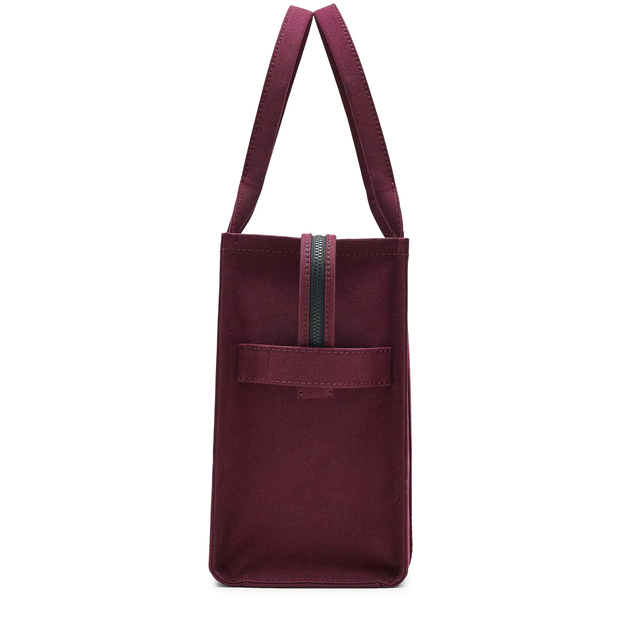 Side View of Mark Jacobs Large Dark Plum Tote Bag M0016156