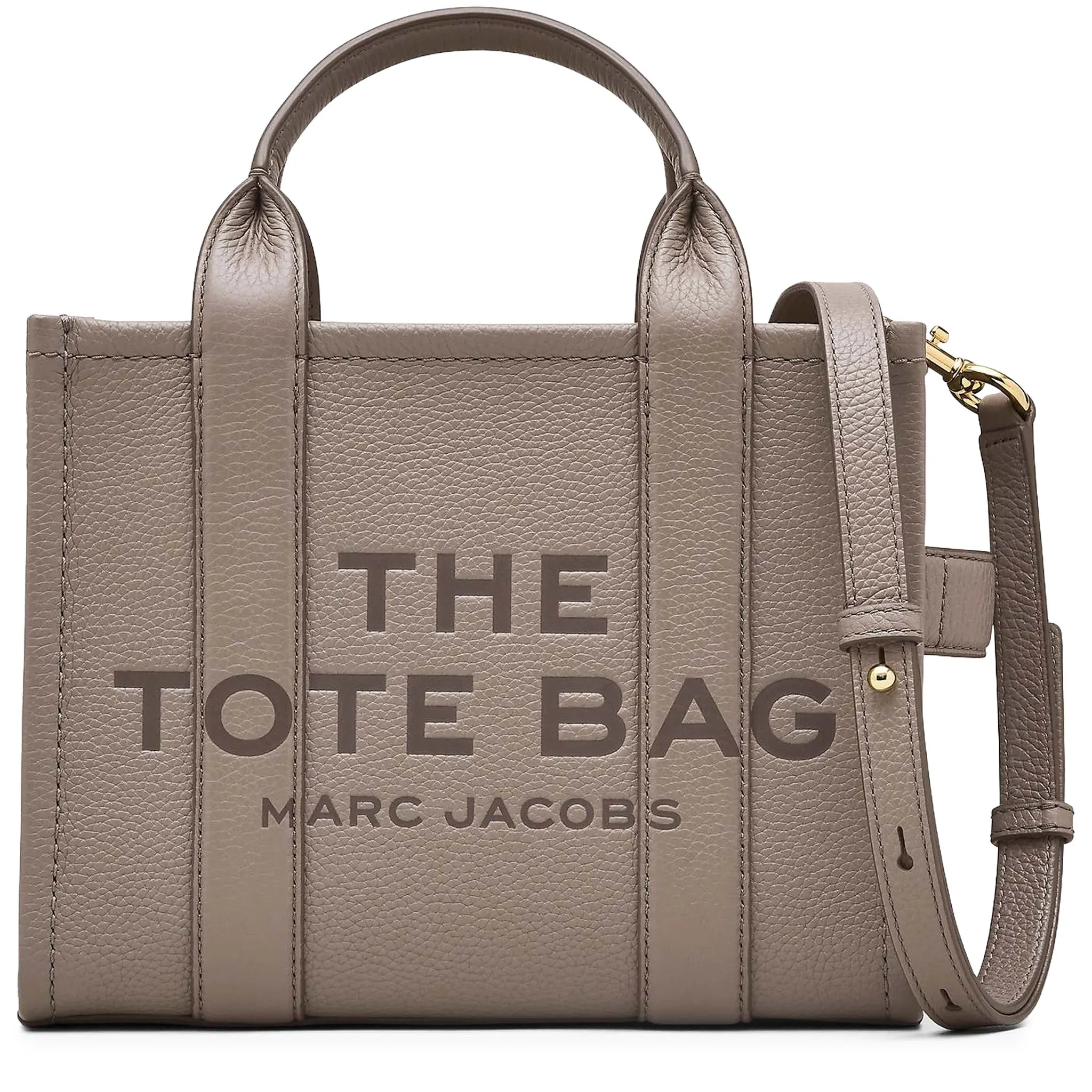 Front View of Mark Jacobs Small Leather Cement Tote Bag H009L01SP21