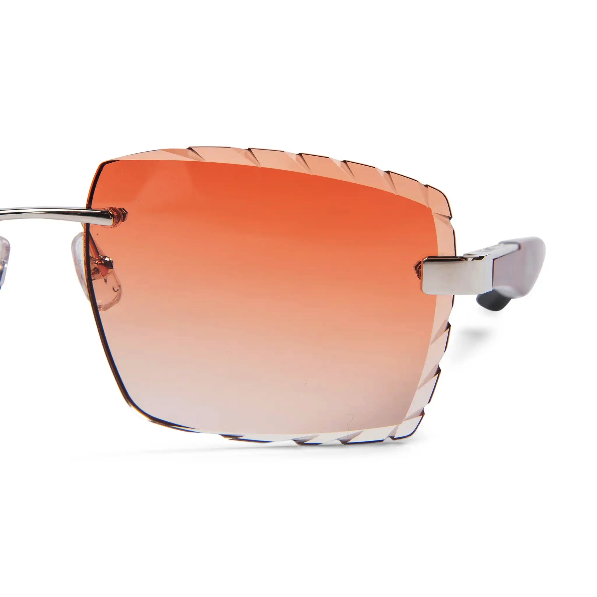 Lens view of Maybach Eyewear The Artist III P-WBZ-ZZ5 Custom Brown Fade Diamond Cut Sunglasses