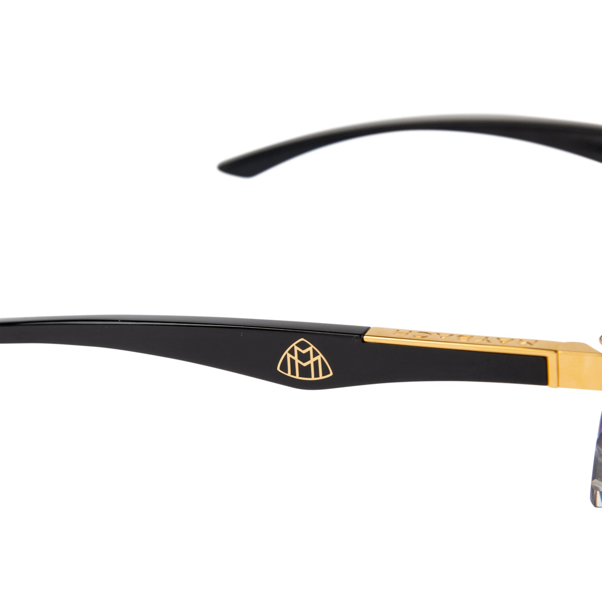 Logo view of Maybach Eyewear The Artist III P-WCW-Z25 Custom Black Grey Diamond Cut Sunglasses