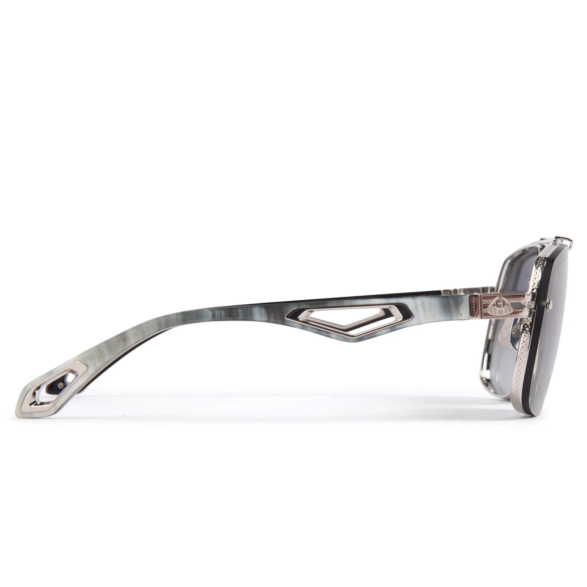 Side view of Maybach Eyewear The King II P-HT-Z63 Platinum Grey Gradient Sunglasses