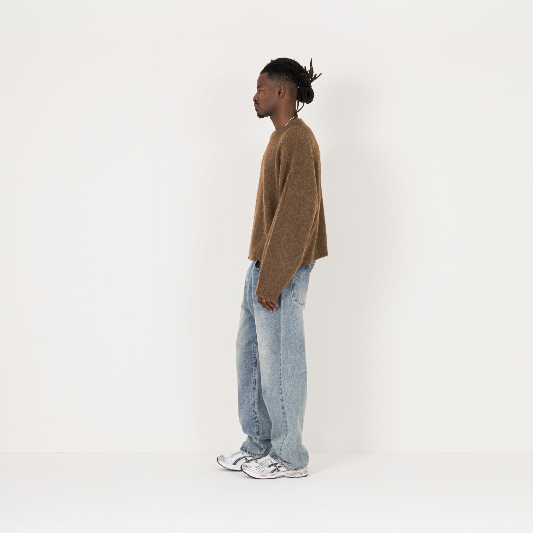 Model view of Destructive Mohair Birch Sweatshirt
