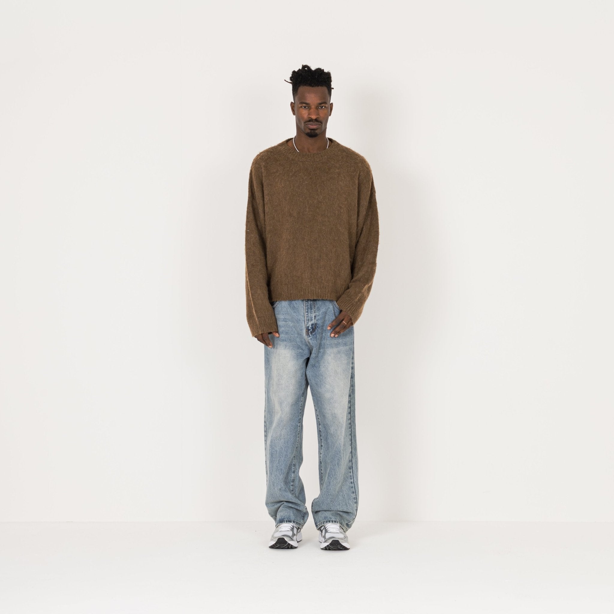 Model view of Destructive Mohair Birch Sweatshirt