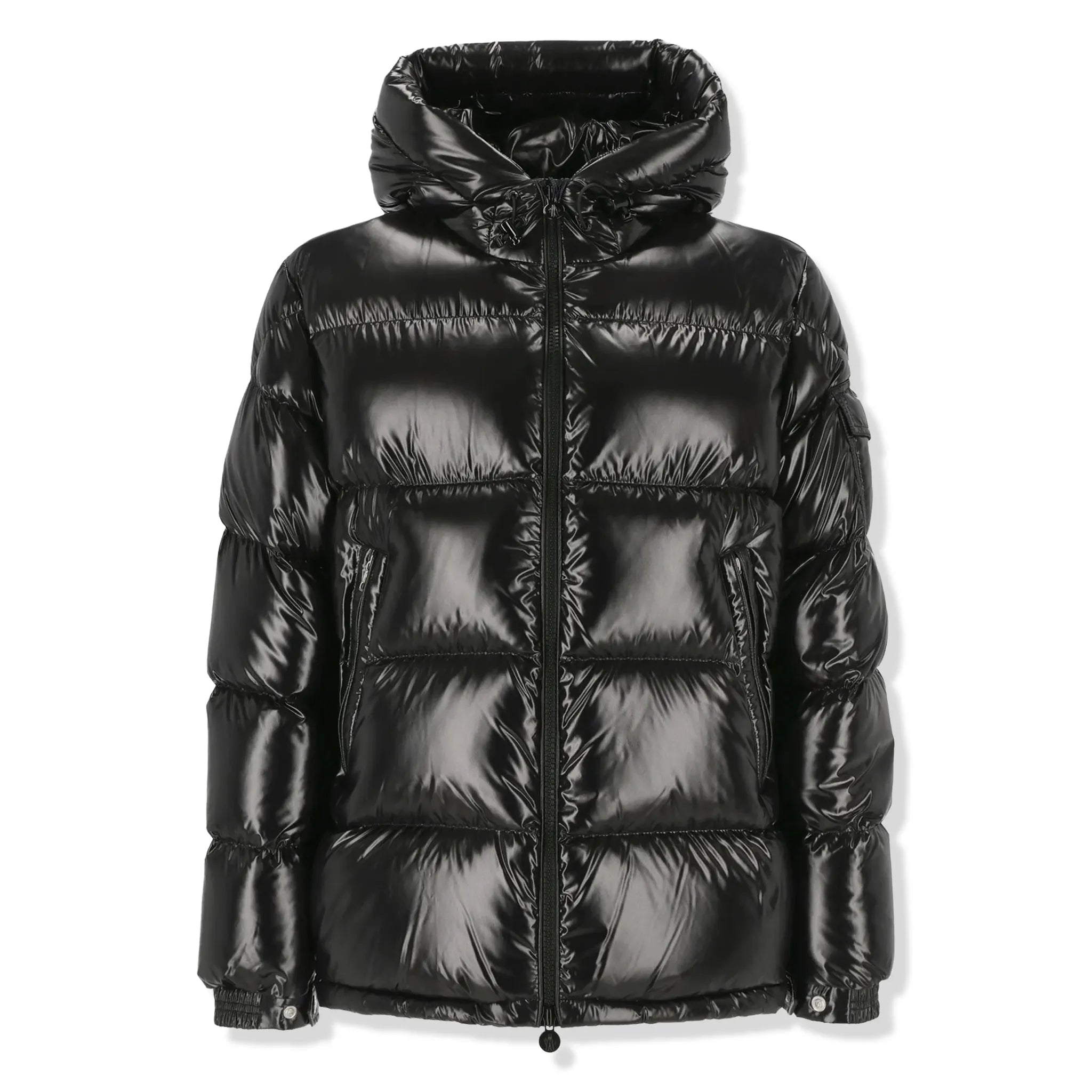 Front View of Moncler Ecrins Padded Down Black Jacket G20911A0016868950