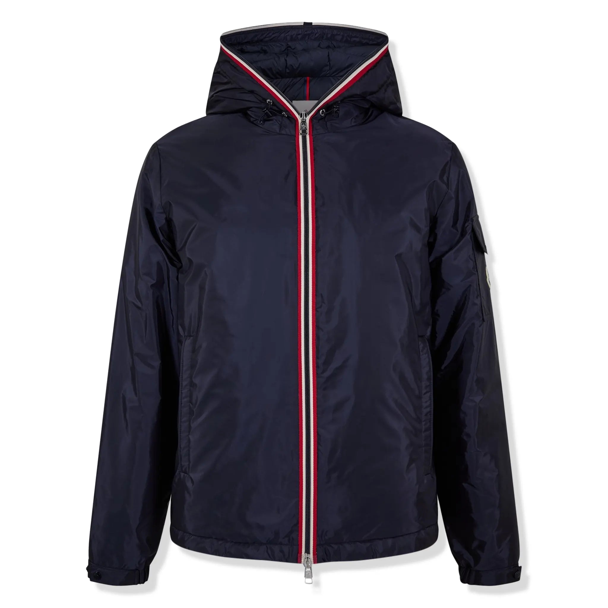 Front View of Moncler Evettes Navy Puffer Jacket K10911A00024539ZD
