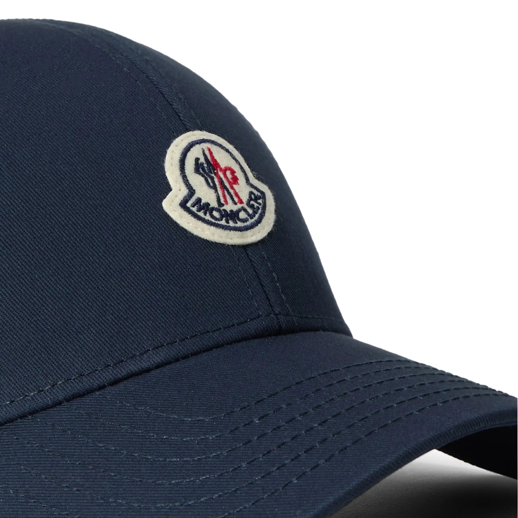Detailed view of Moncler Gabardine Baseball Navy Blue Cap K10913B0003904863778