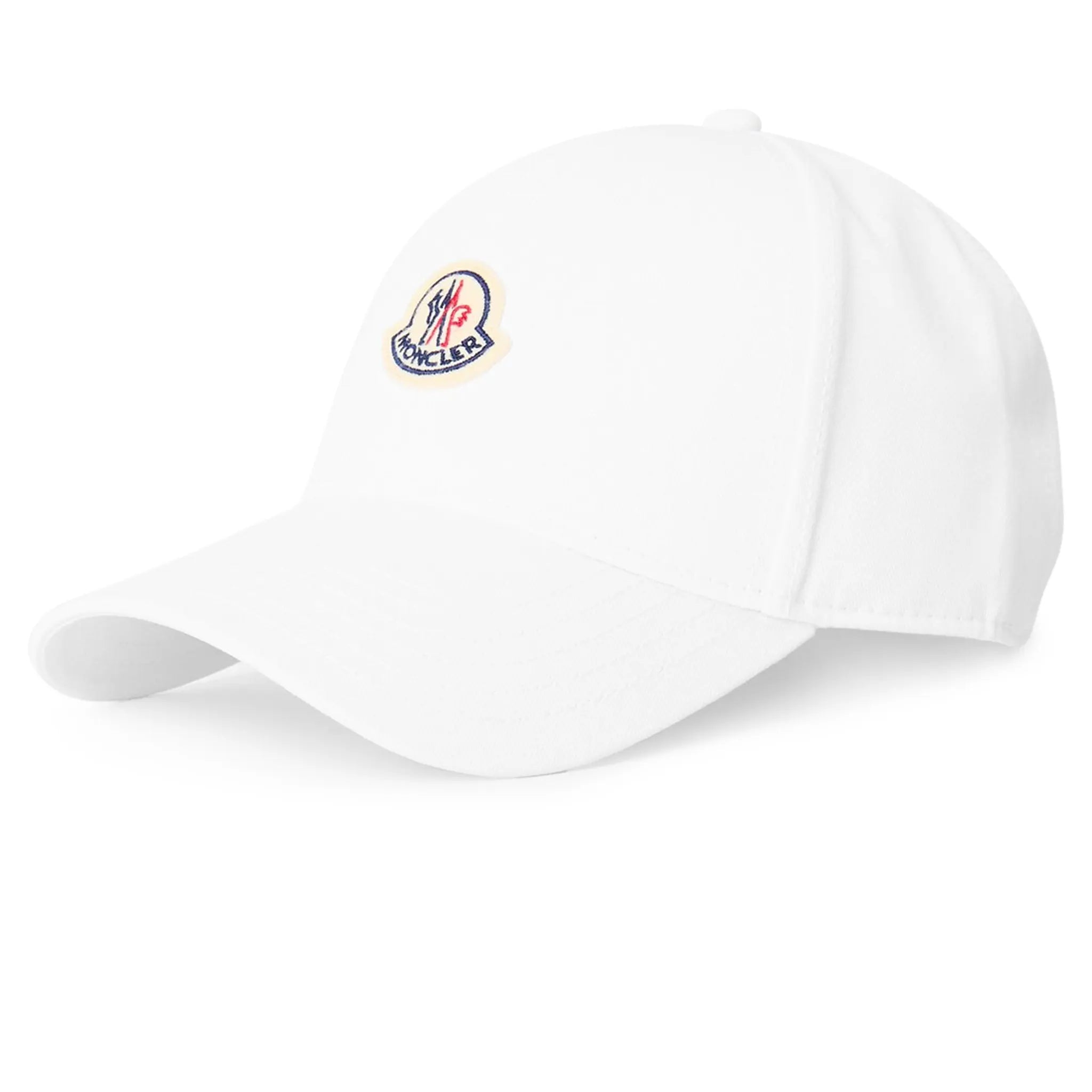 Front view of Moncler Gabardine Baseball White Cap K10913B0003904863778