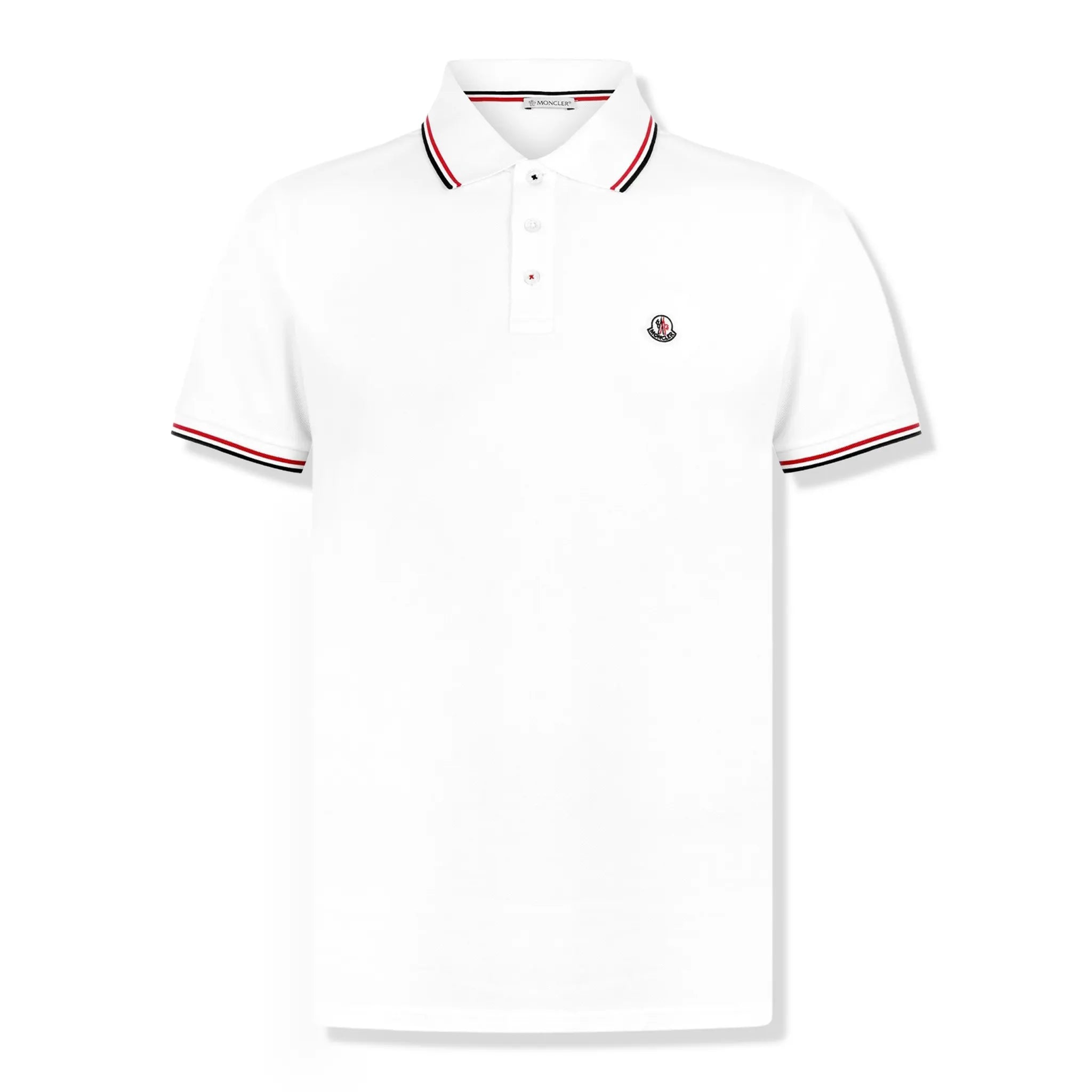 Front View of Moncler Mens Logo Cotton Maglia Polo Shirt K10918A7030084556001